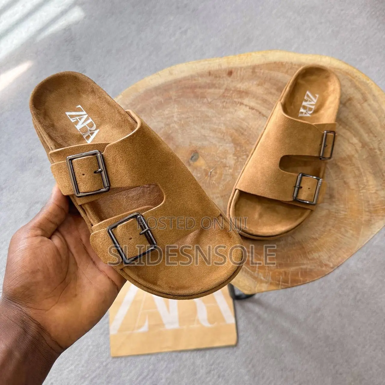 New Zara Buckle Slippers