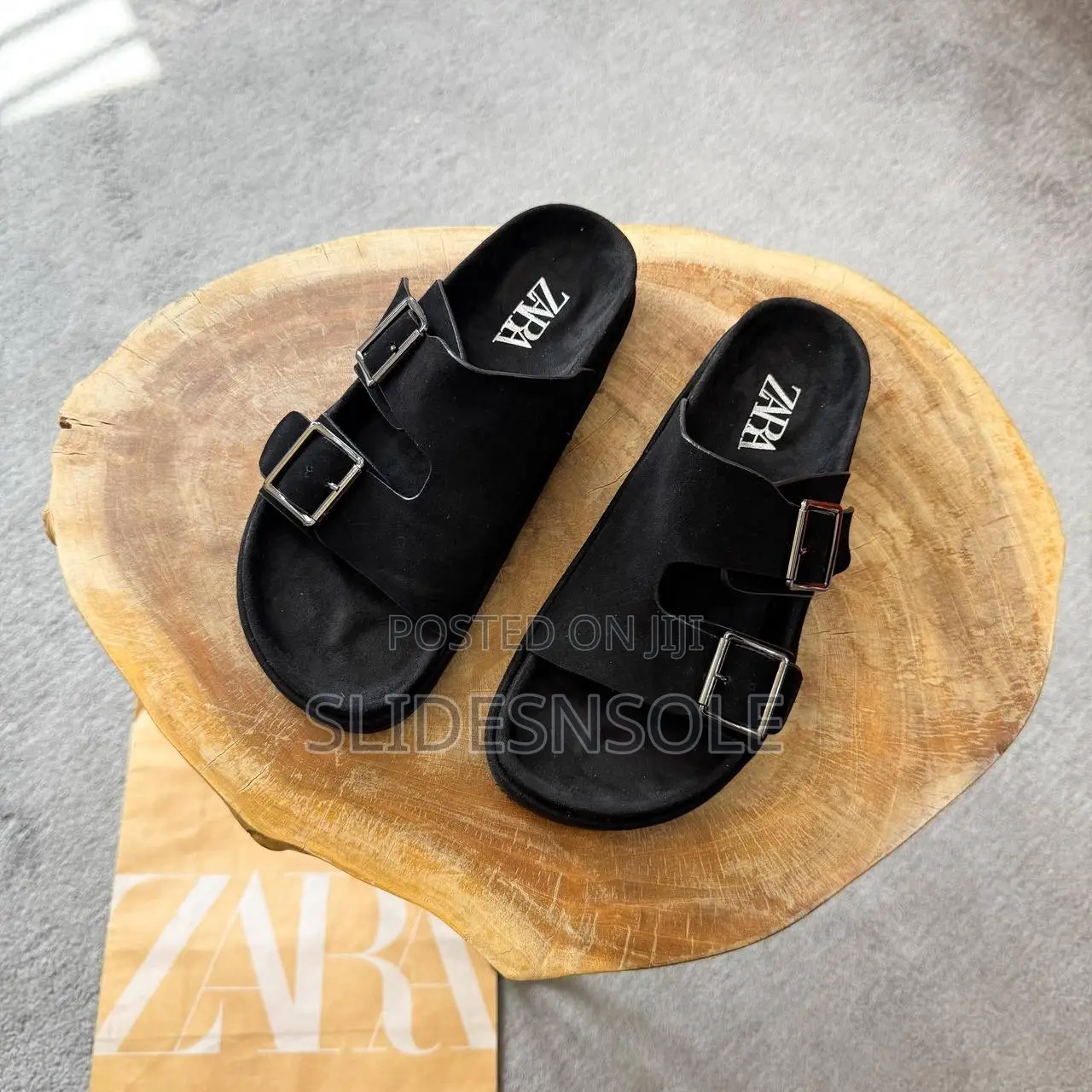 New Zara Buckle Slippers