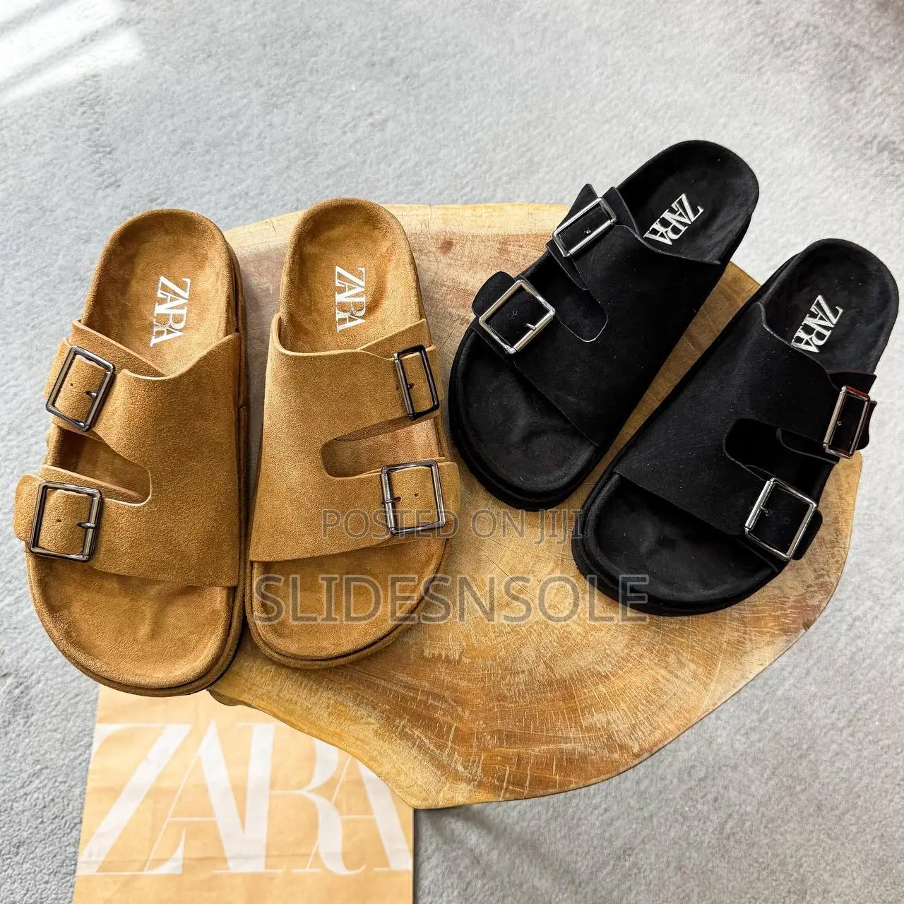 New Zara Buckle Slippers