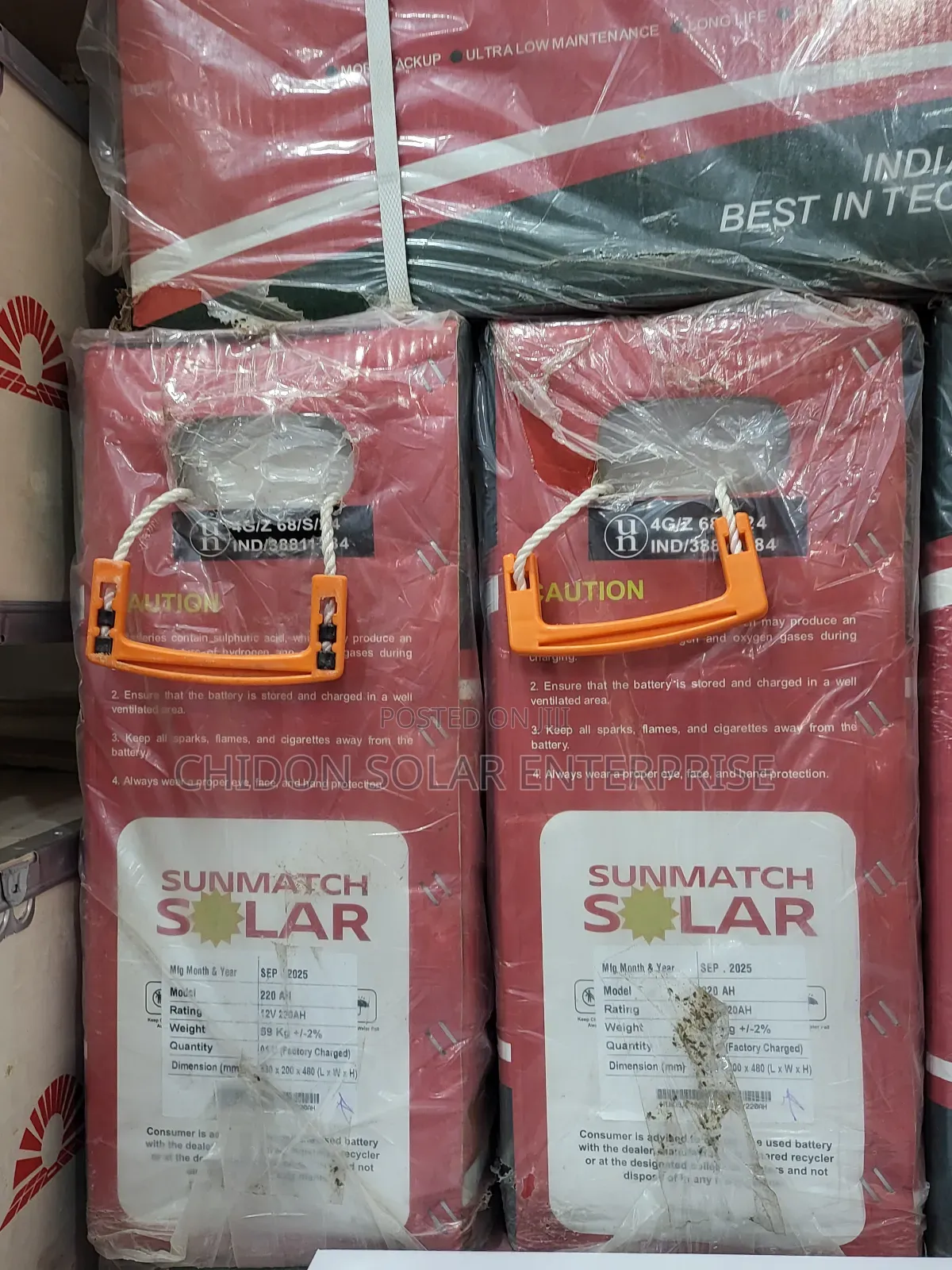220ah 12v SMS Tubular Batterie