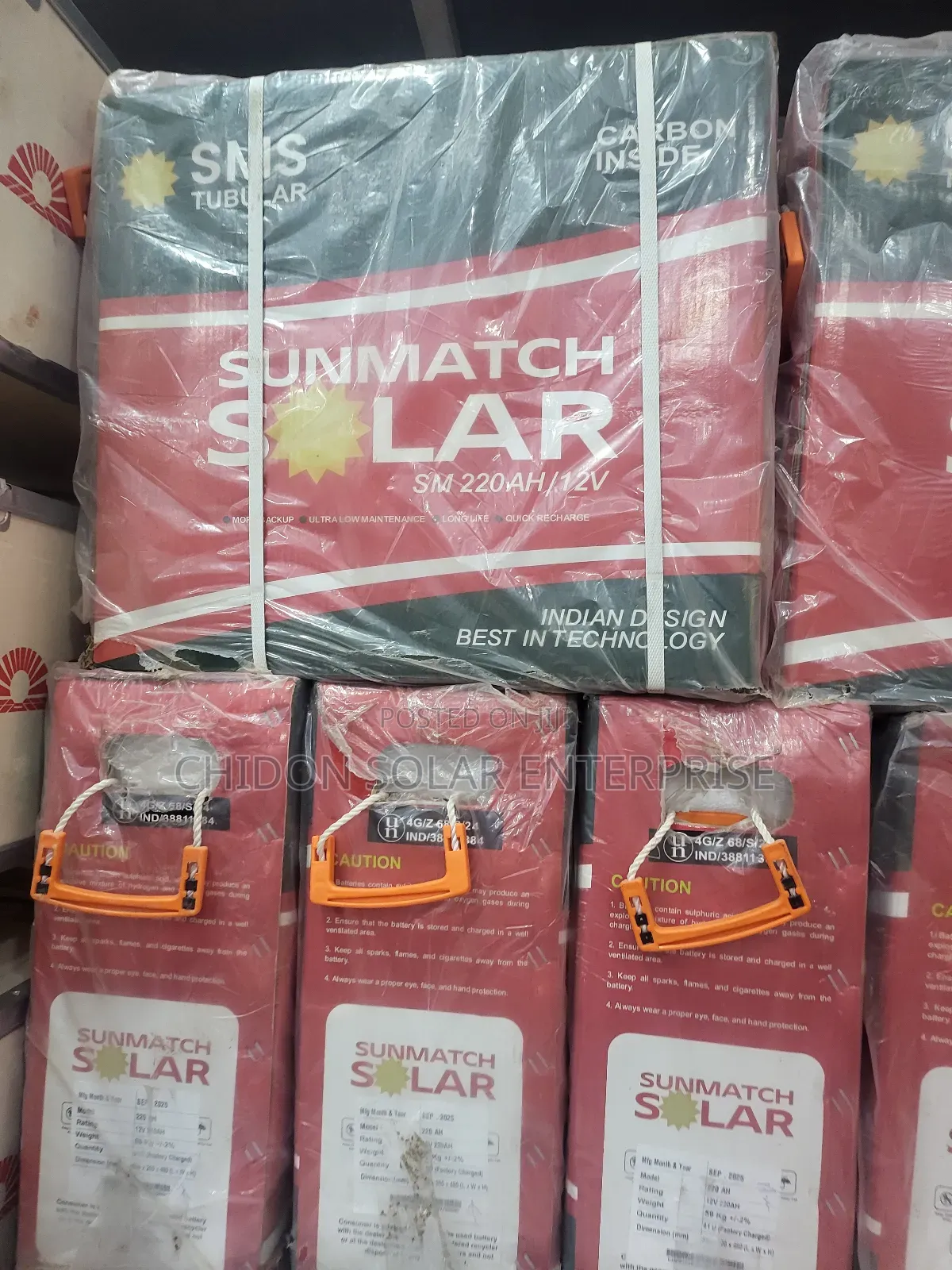 220ah 12v SMS Tubular Batterie