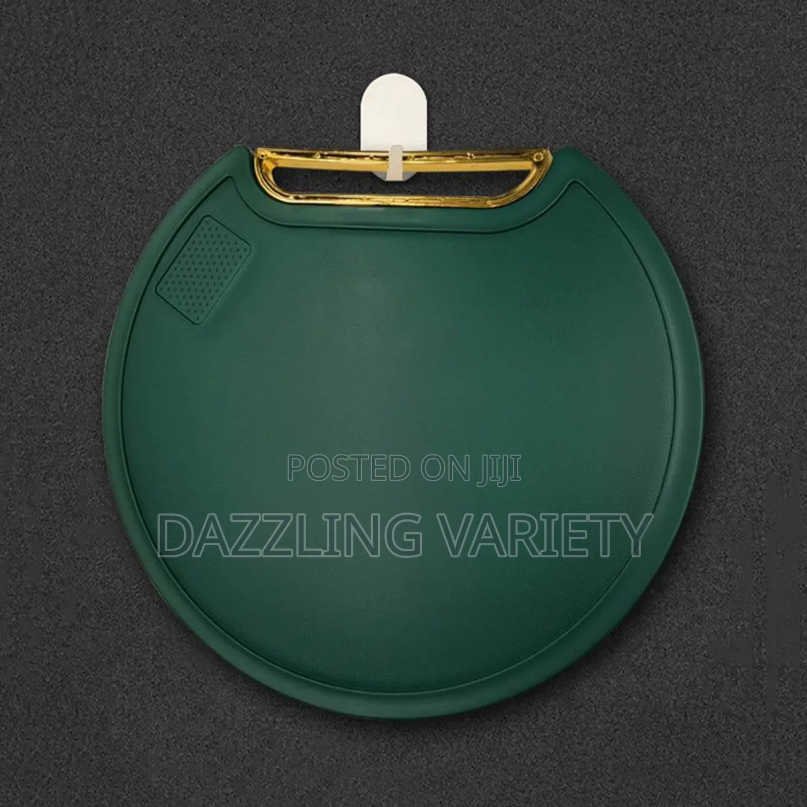 Double-Sided Green and Gold Chopping Board - Round Shape