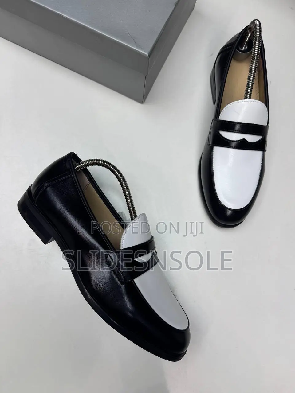 FDCP Two-Toned Brown and White Penny Loafers