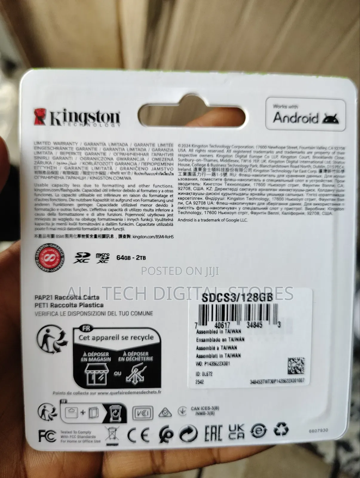 Kingston Technology 128gb 150mb/S Microsd Card