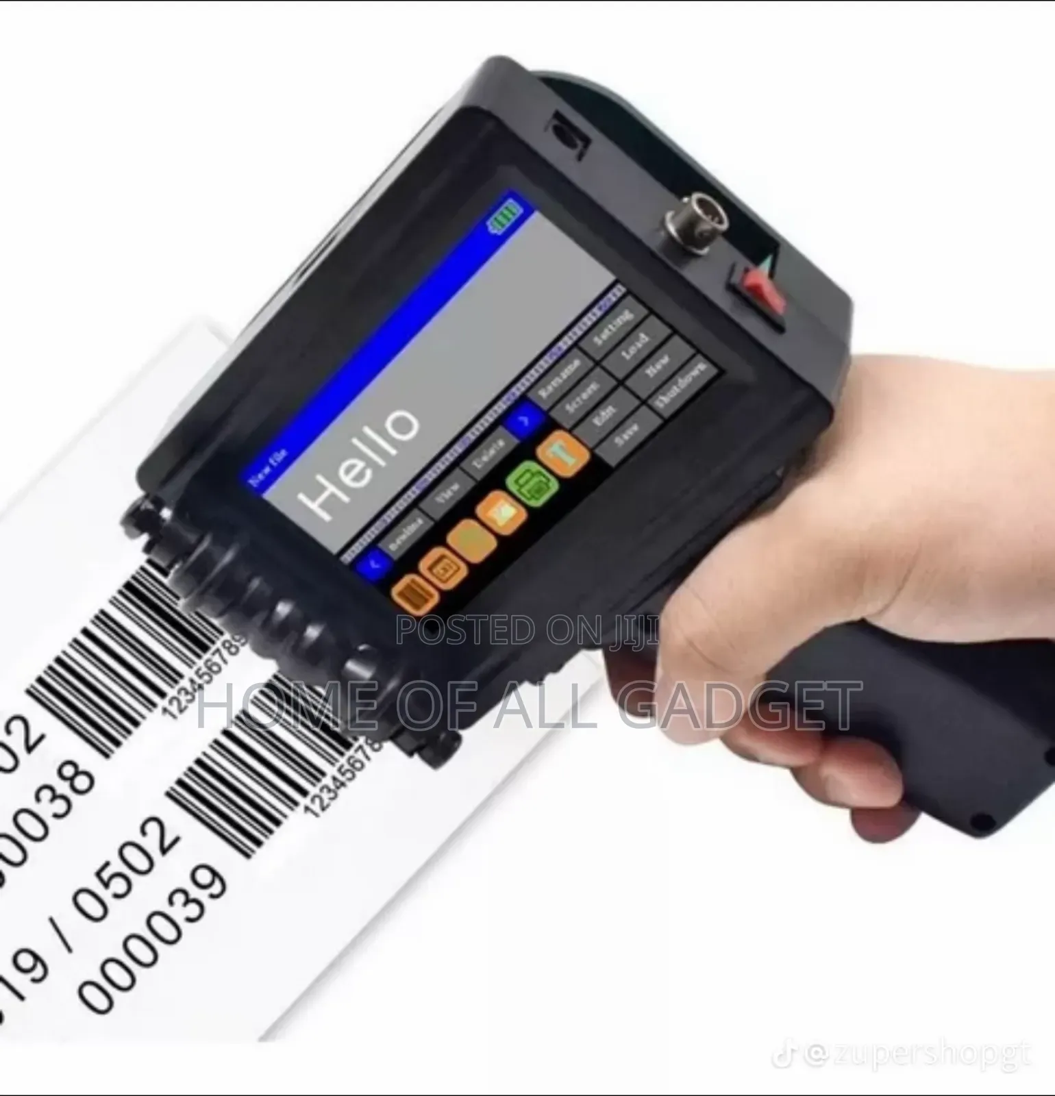 Portable Handheld Inkjet Used for Marking Text, Barcodes, and Logos