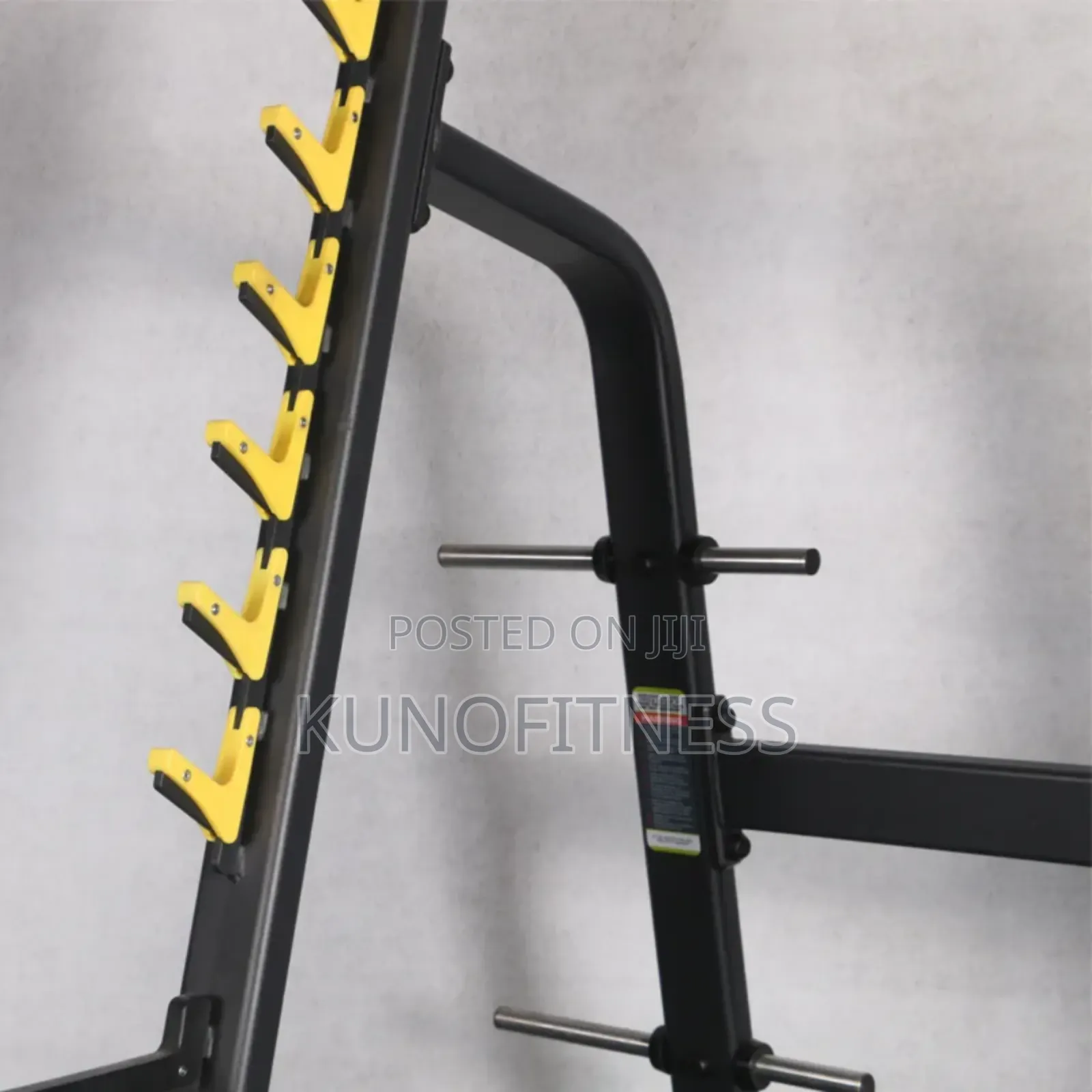 Commercial Olympic Squat Rack | Adjustable J-Hooks | Weight Storage