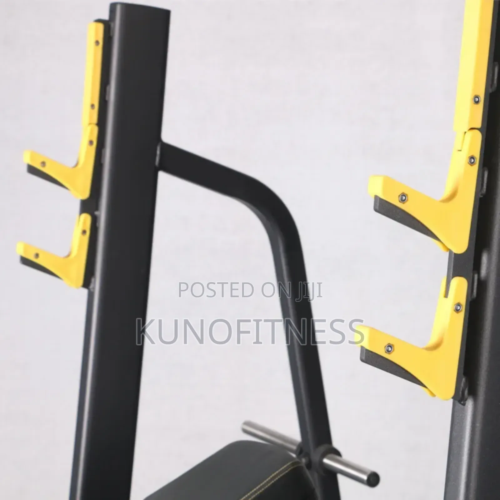 Commercial Olympic Squat Rack | Adjustable J-Hooks | Weight Storage