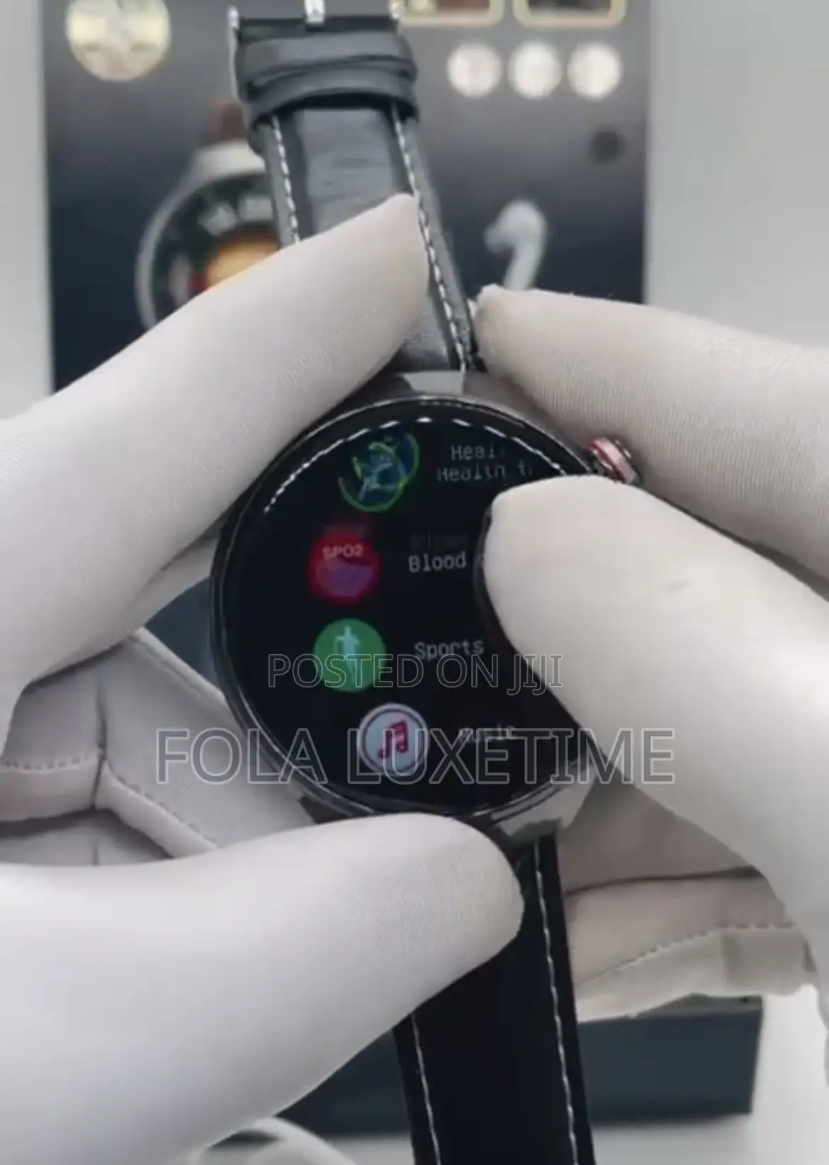 *D21 Round Structured Smartwatch ( With Straps (2) , Earpods ,