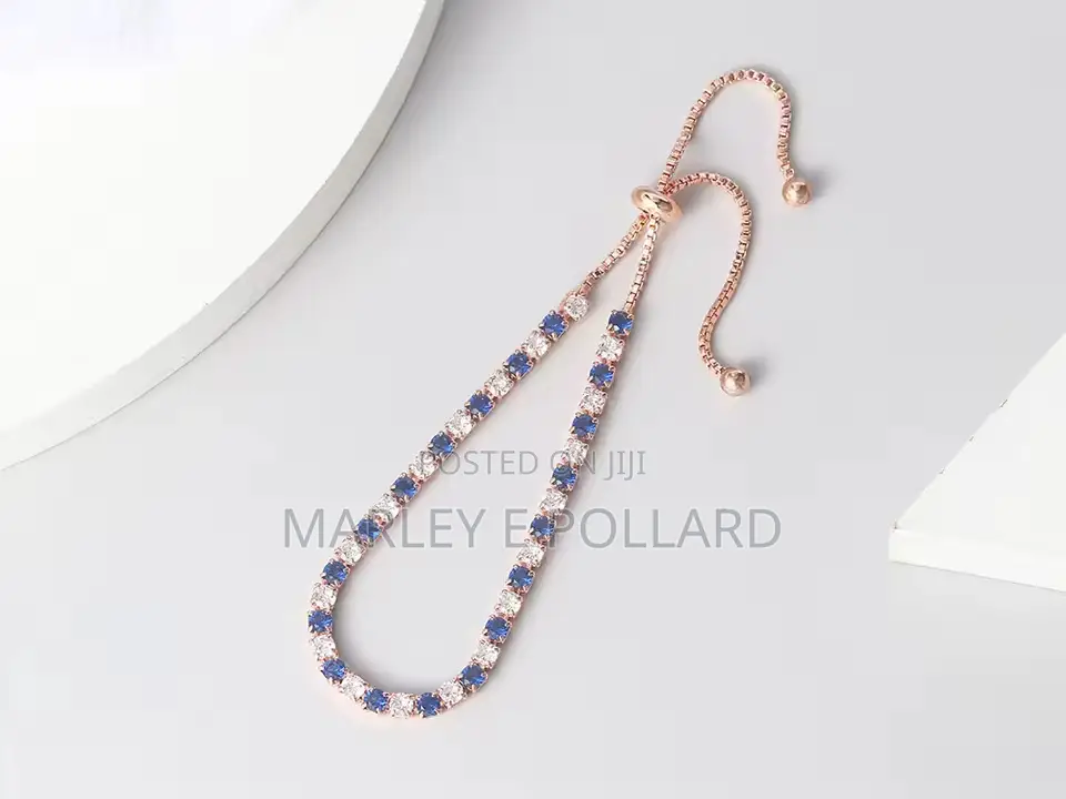 Baguettes Cz Tennis Rope Gold Silver Bronze Plated Bracelet