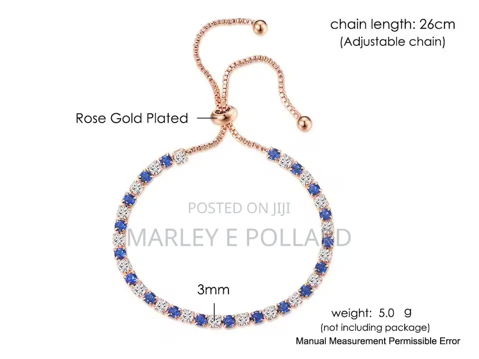 Baguettes Cz Tennis Rope Gold Silver Bronze Plated Bracelet