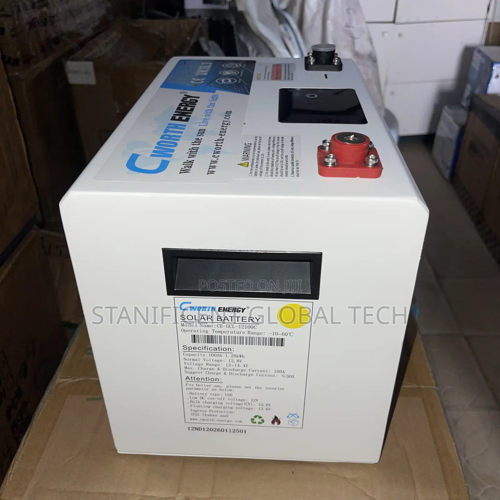 Cworth Energy 12v/100ah/1.28kwh Lithium Battery