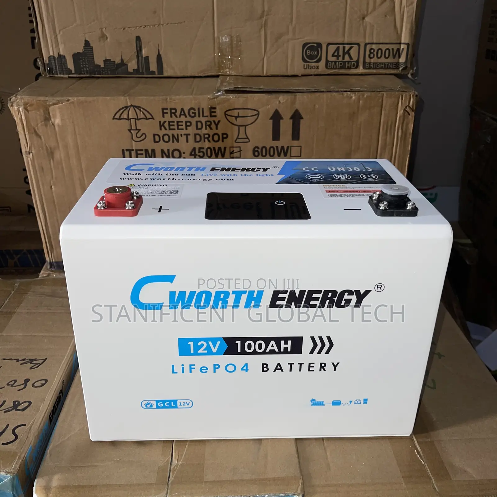 Cworth Energy 12v/100ah/1.28kwh Lithium Battery