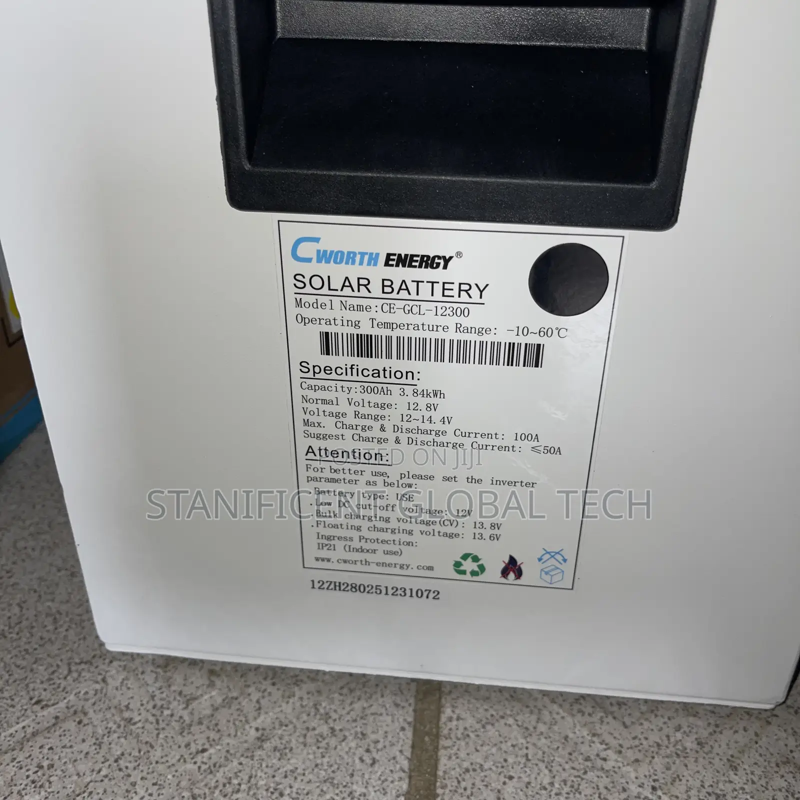 Cworth 12v/300ah/3.84kwh Lithium Battery