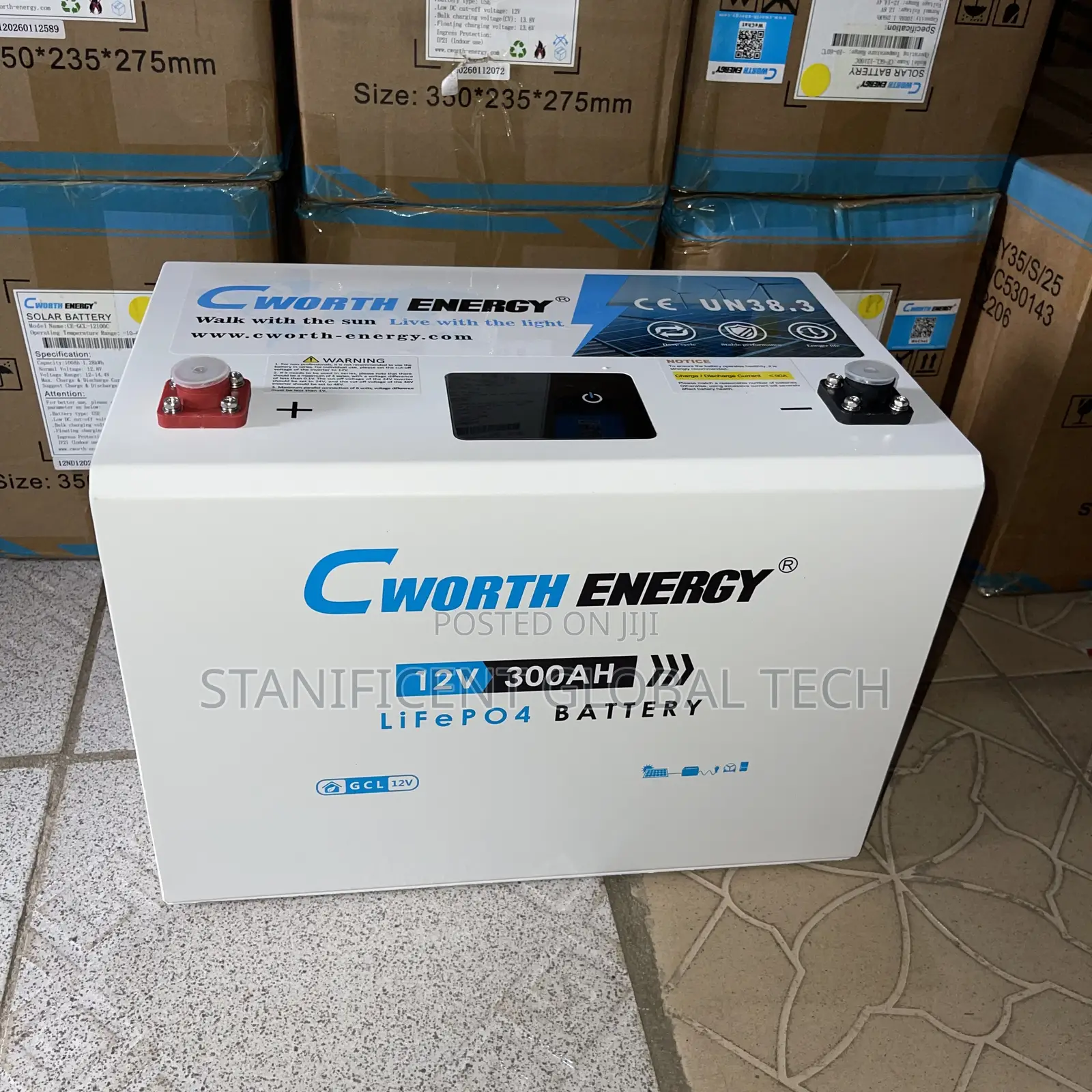 Cworth 12v/300ah/3.84kwh Lithium Battery
