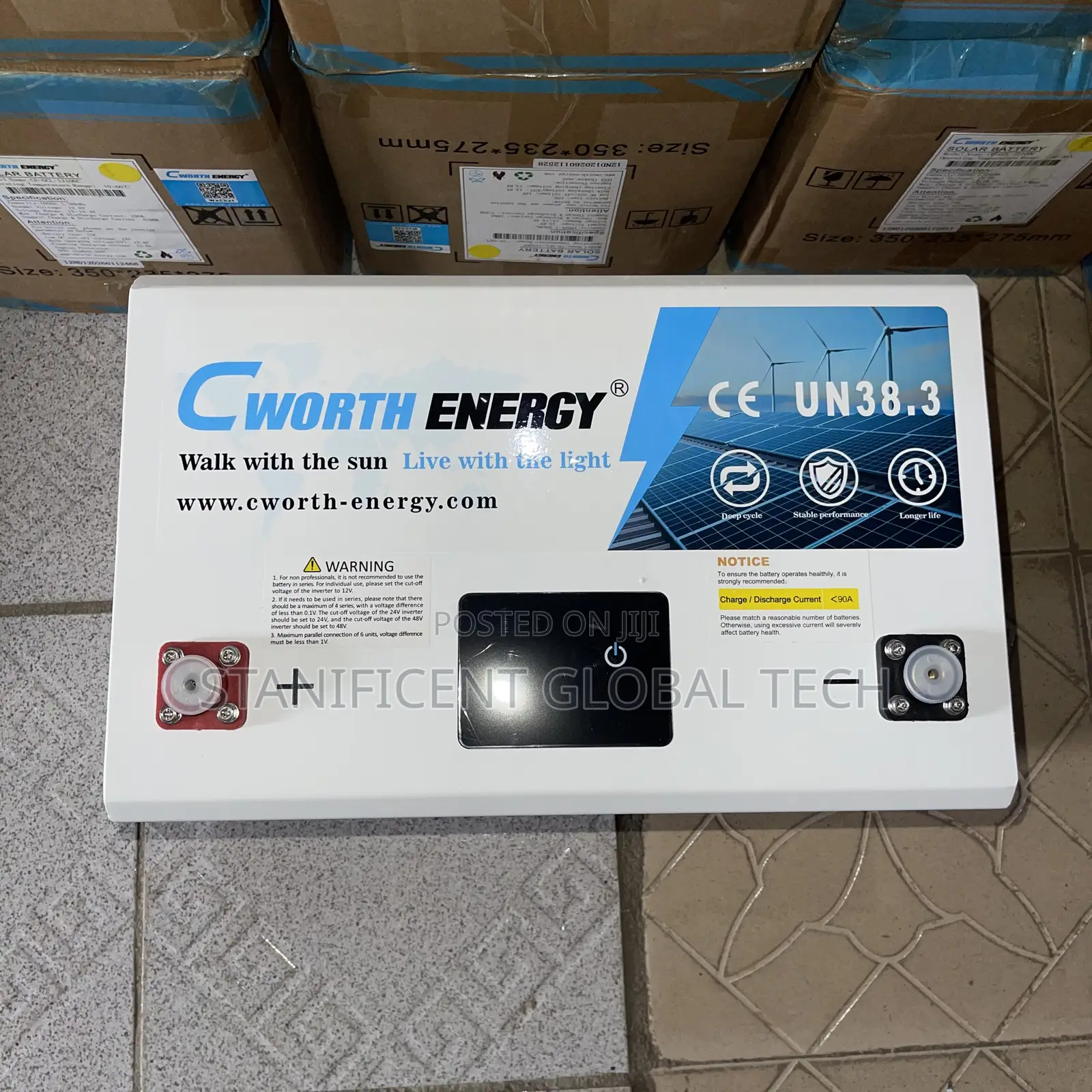 Cworth 12v/300ah/3.84kwh Lithium Battery