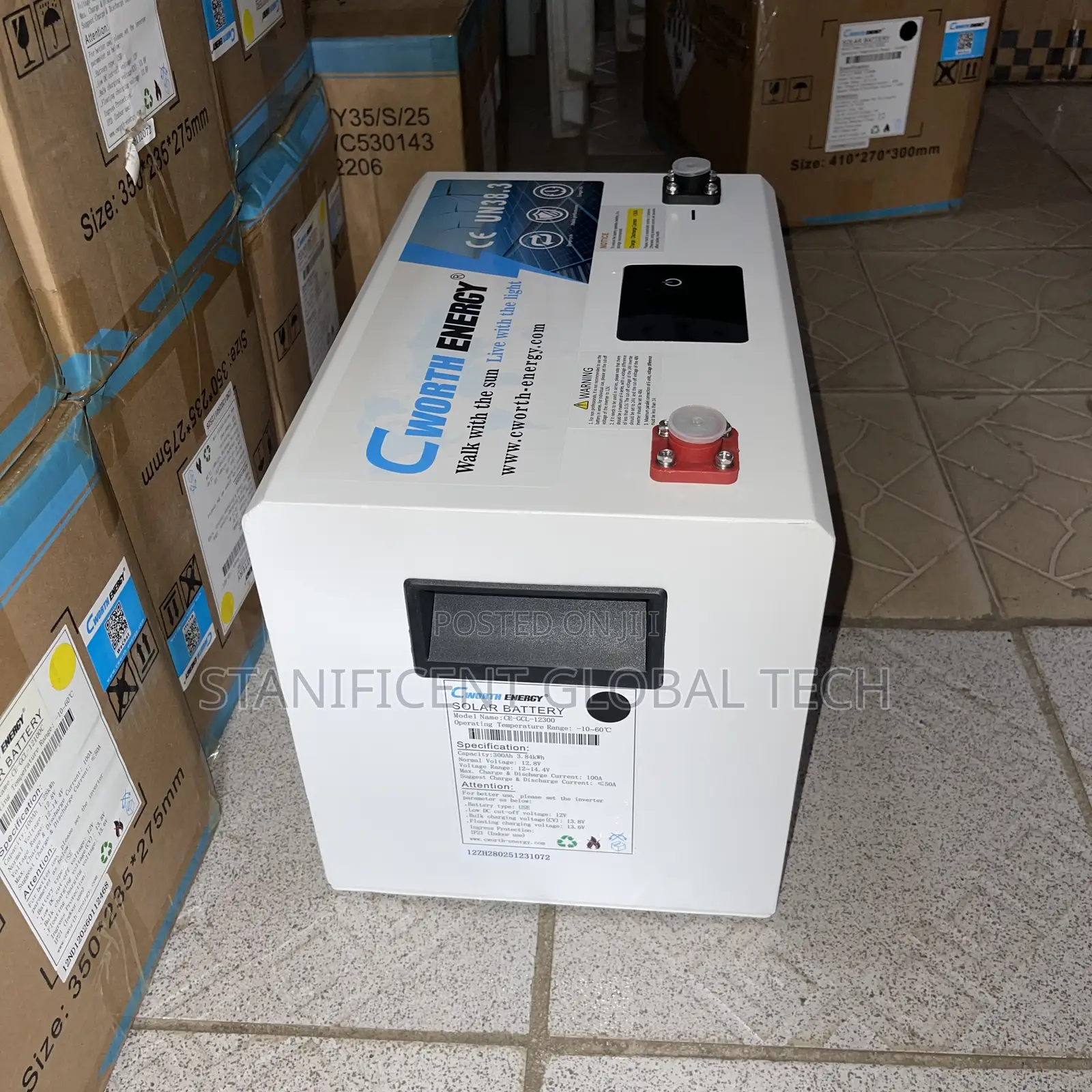 Cworth 12v/300ah/3.84kwh Lithium Battery