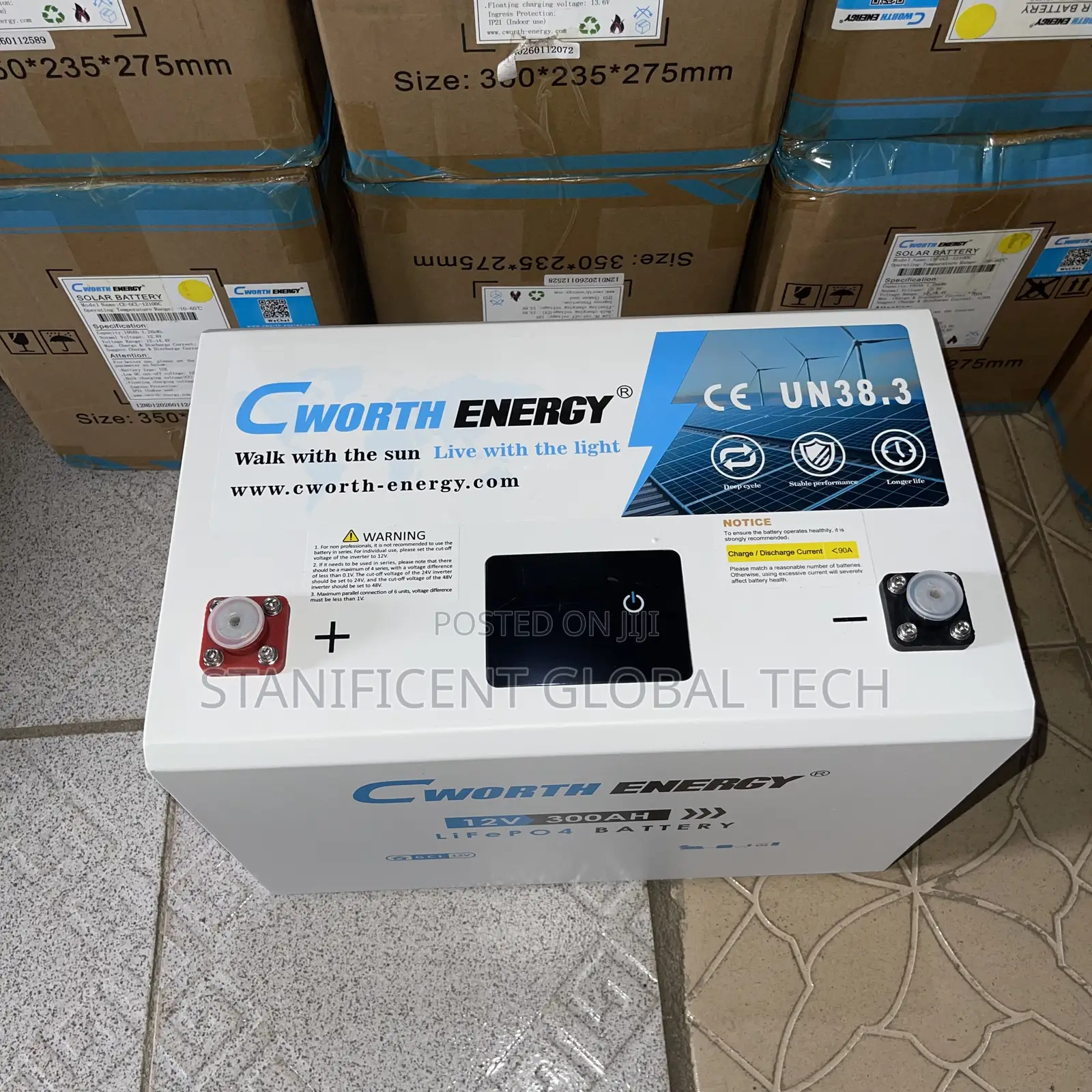 Cworth 12v/300ah/3.84kwh Lithium Battery
