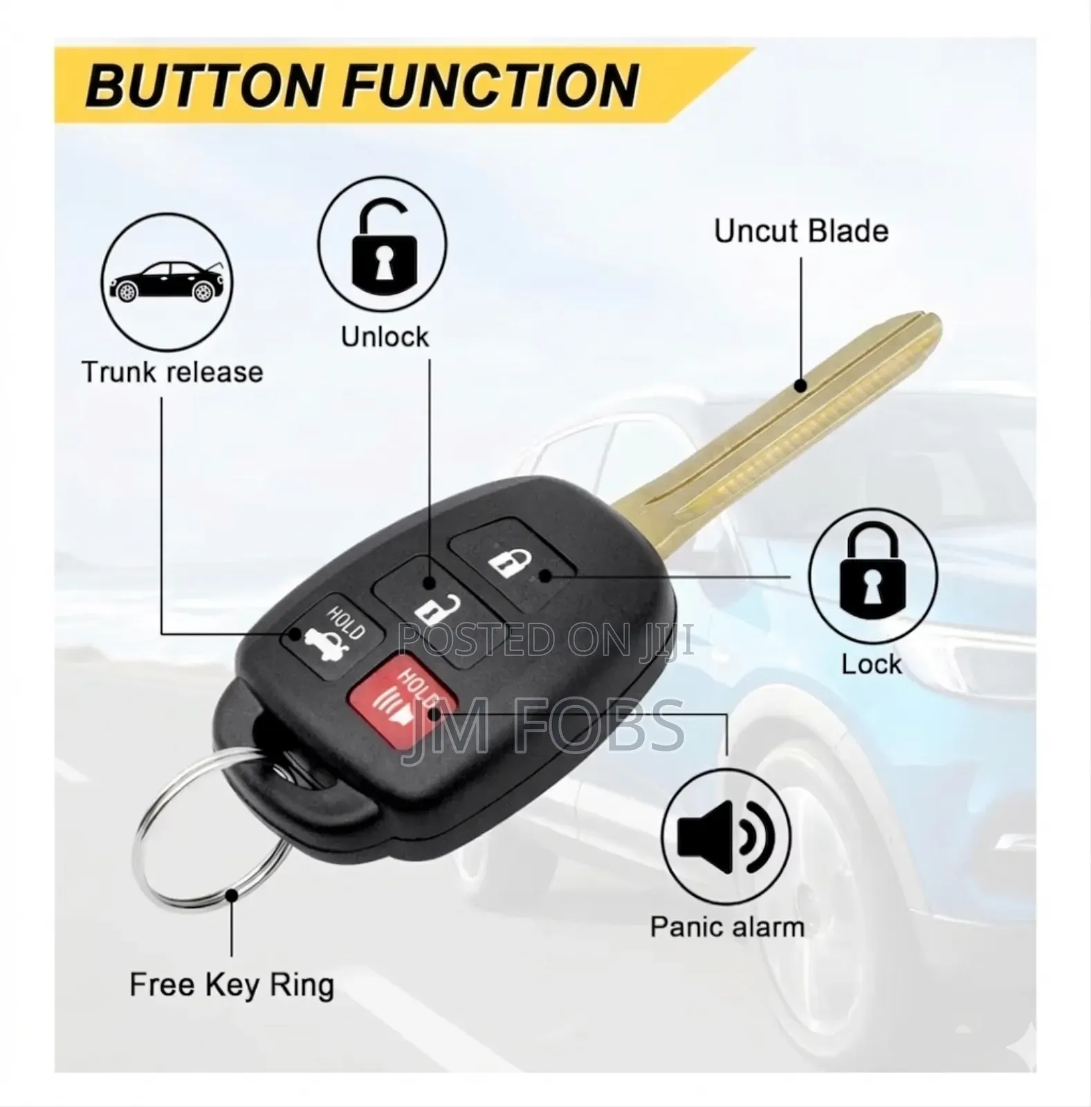 Remote Key Fob Replacement for Toyota Camry