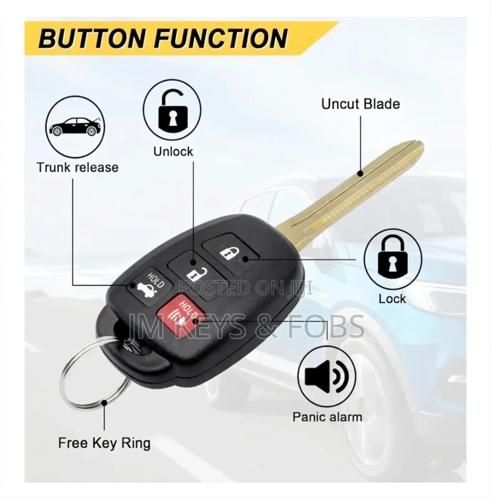 Remote Key Fob Replacement for Toyota Camry