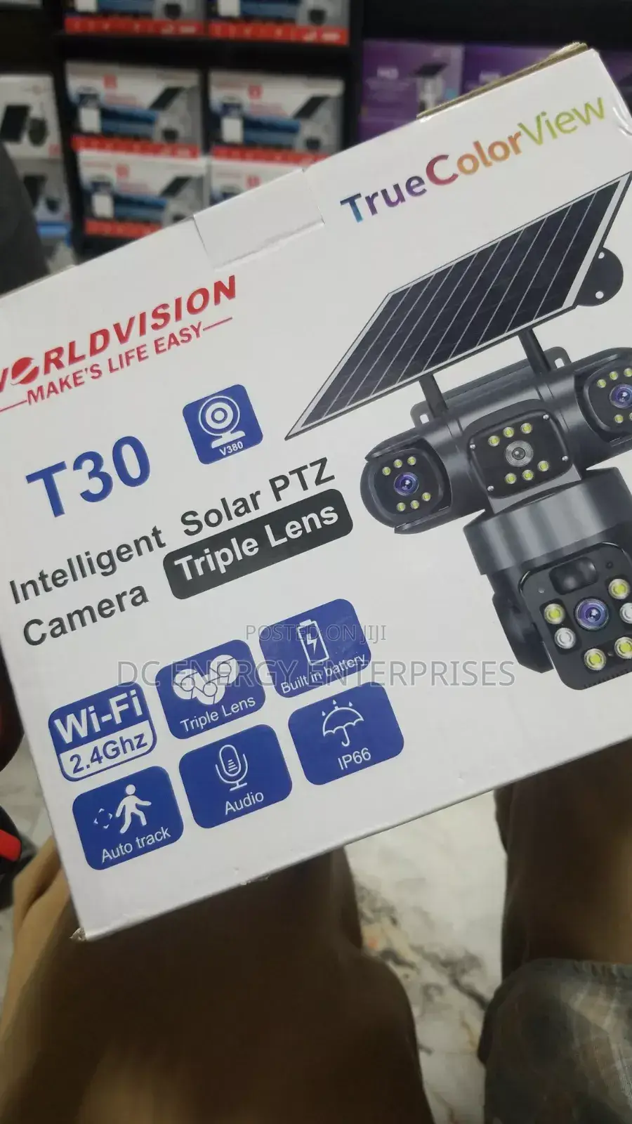T30 Solar CCTV Camera (Wifi) Triple Lens