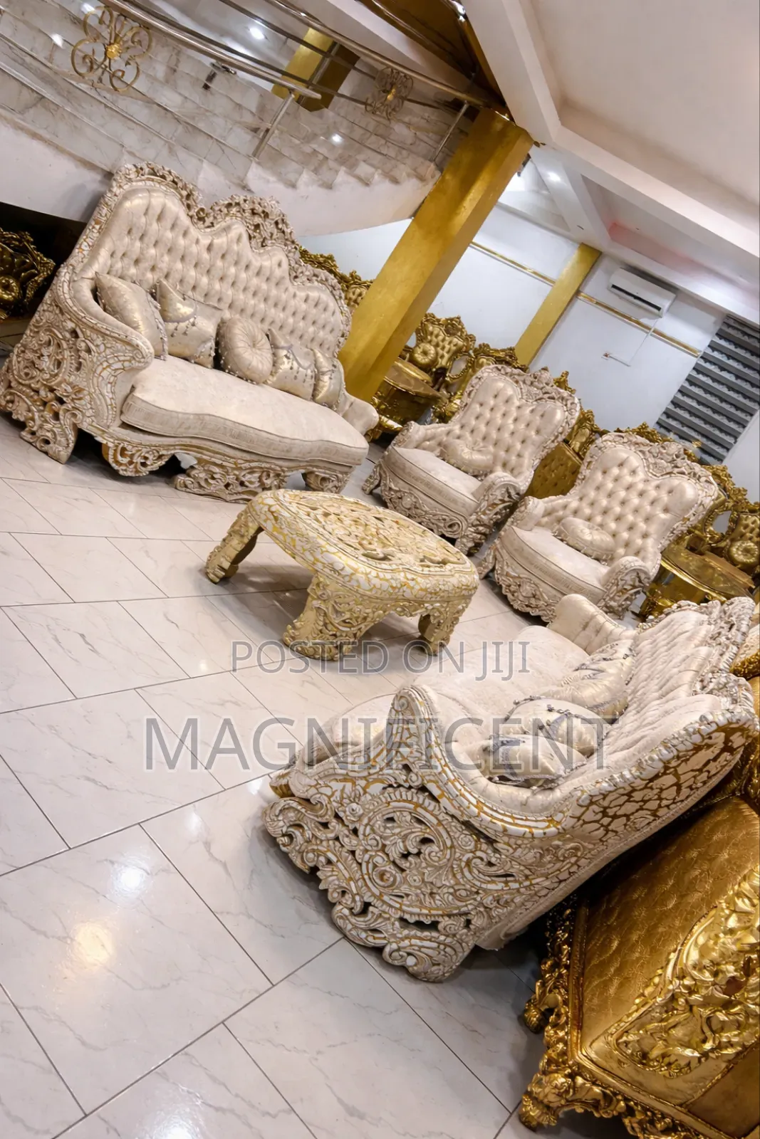 Premium Palace Royal Sofa Set (Ultra Luxury Gold Finish Design Set