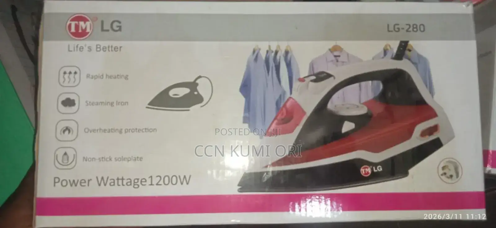 Lg Steam Iron Lg -280 and 1200watts
