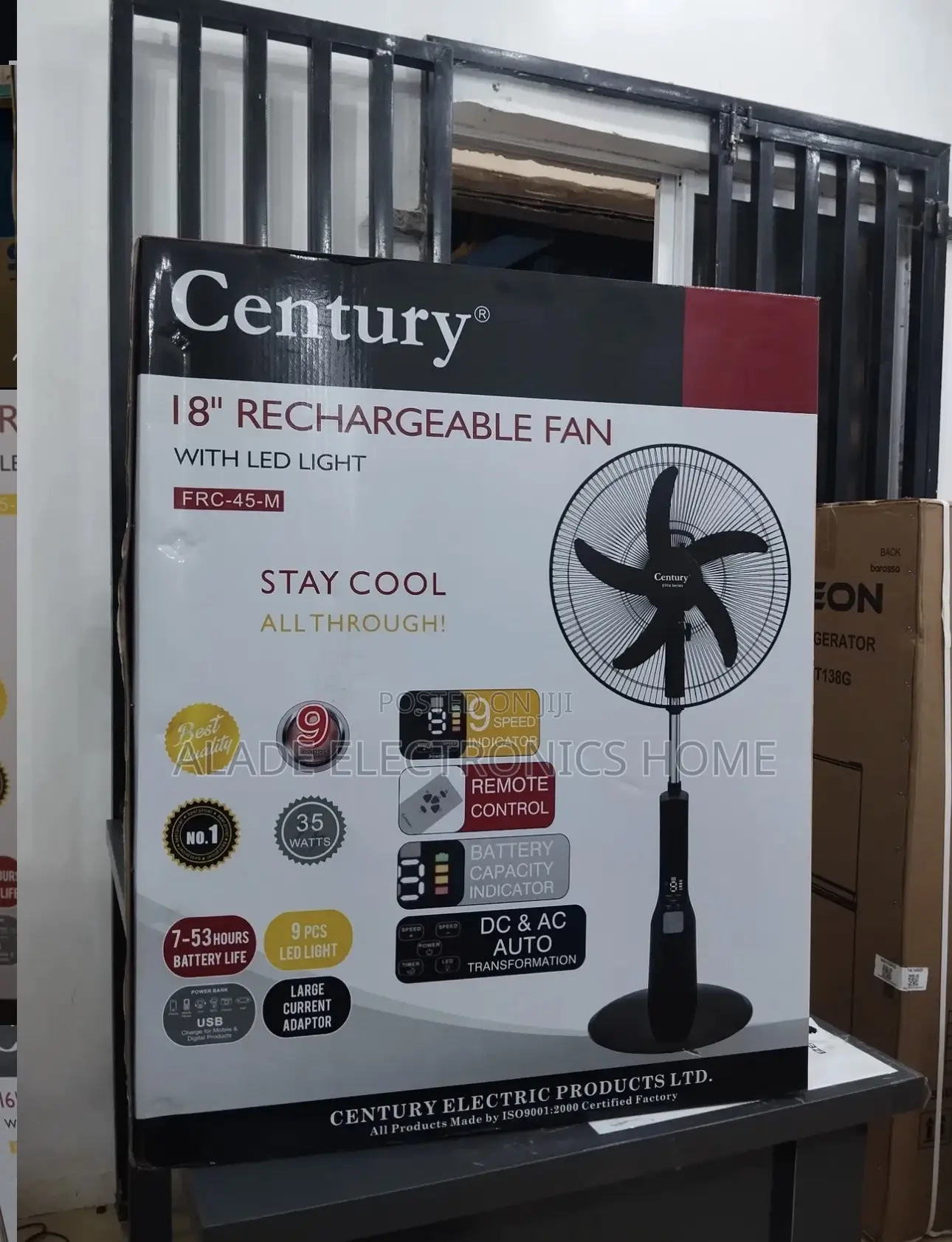 Century Rechargeable Fan 18” 3yrs Warranty