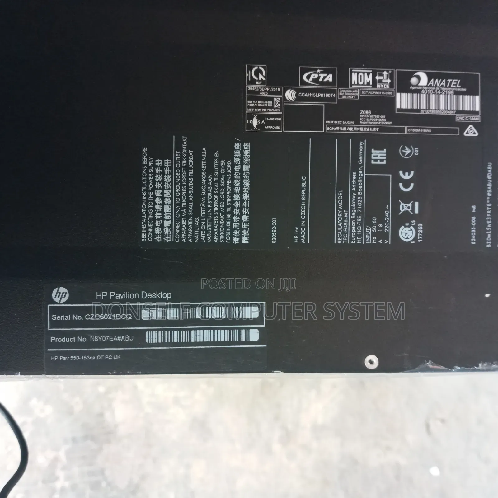 Desktop Computer HP EliteDesk 800 8GB Intel Core i5 HDD 500GB