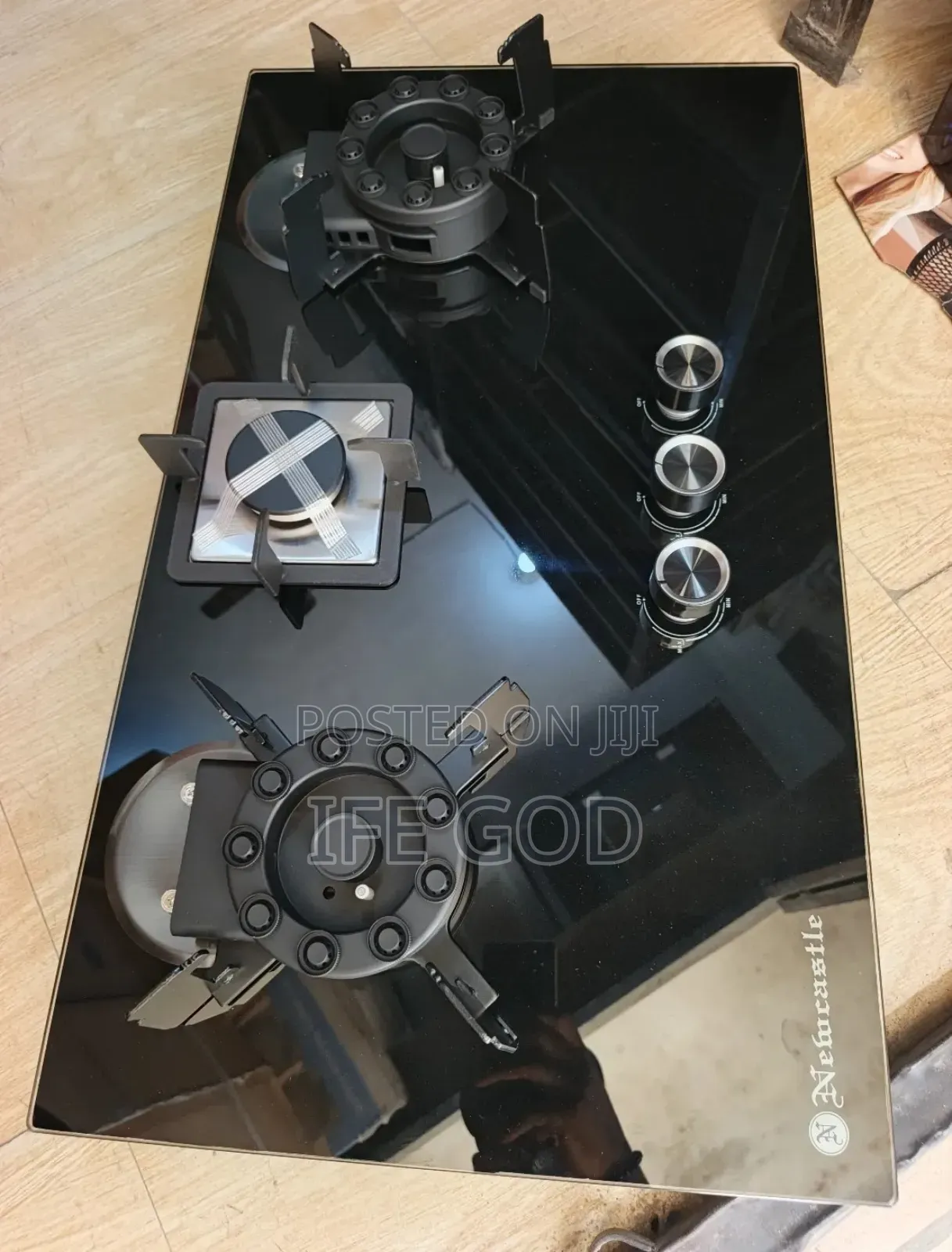 Original Newcastle Inbuilt Cabinet Flips Up 3 Burners Gas Cooker Hob