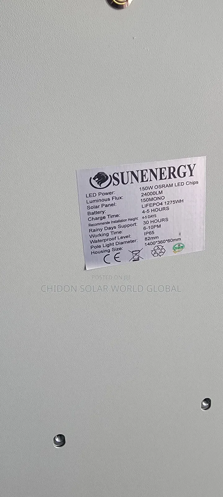 150w 6eye Solar Street Light