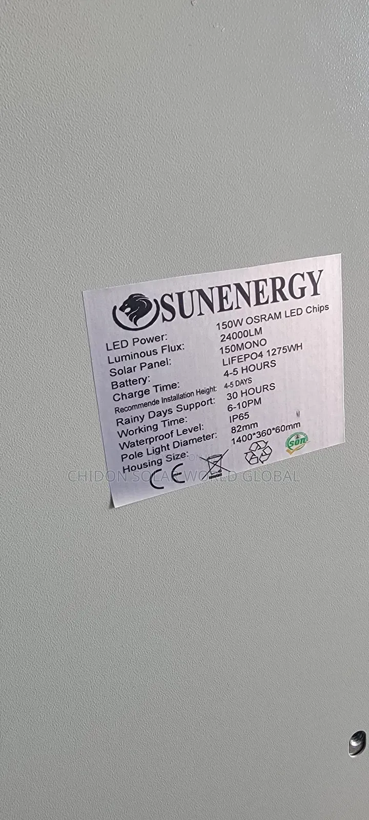150w 6eye Solar Street Light