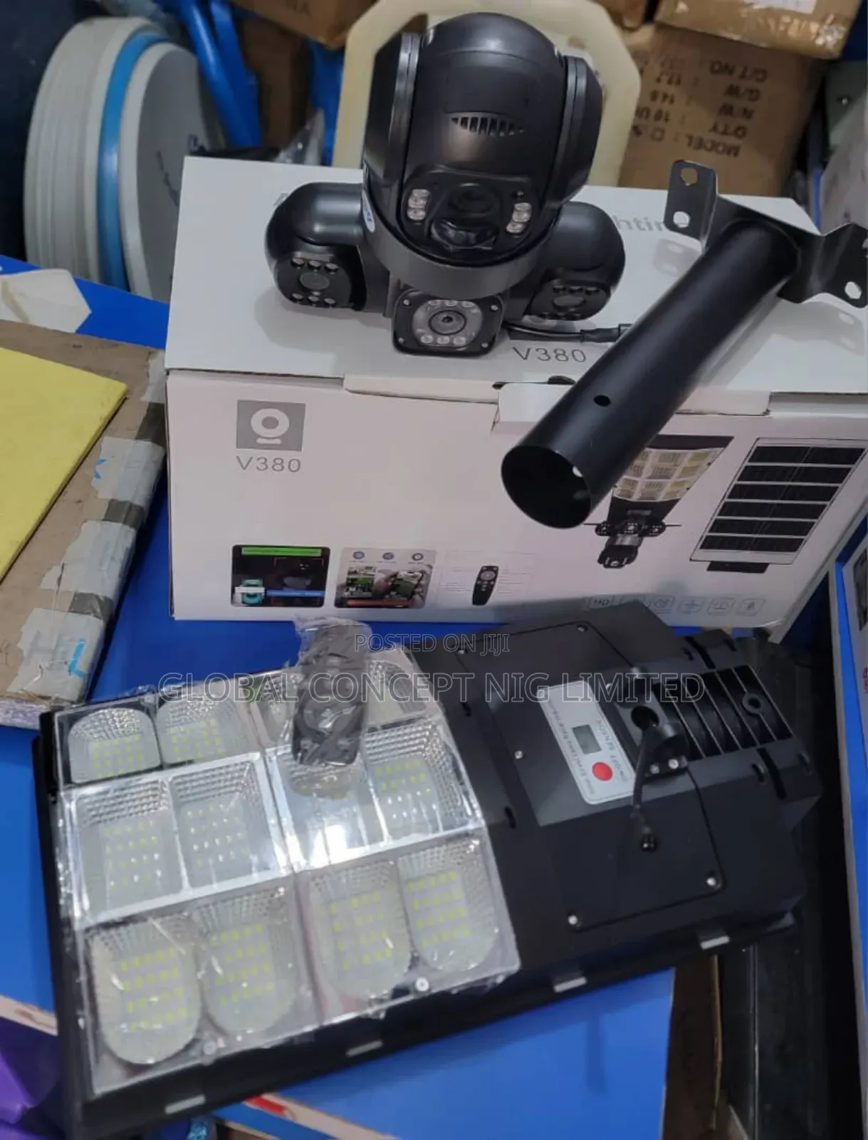 Triple Lens Solar Camera With Street Light