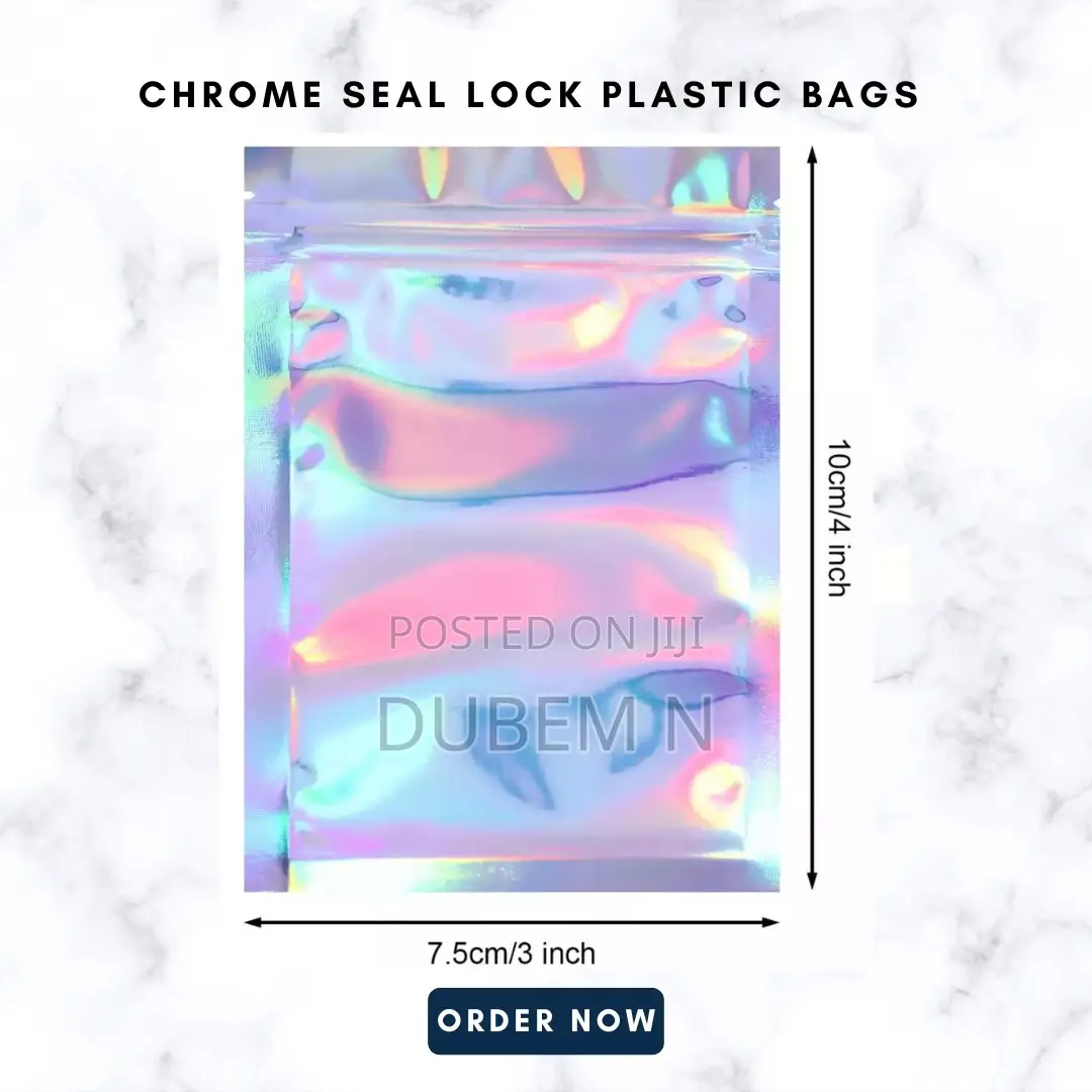 Chrome Seal Lock Plastic Bags For Food And Jewellery Packaging