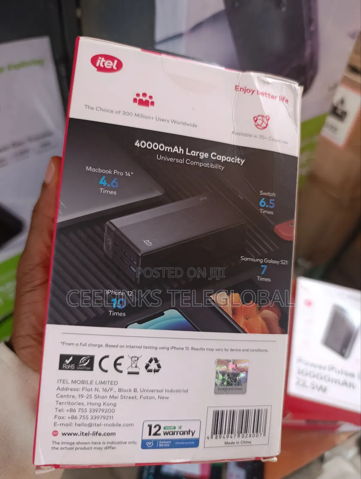 New 40,000mah Original Itel Power Bank(A1490)