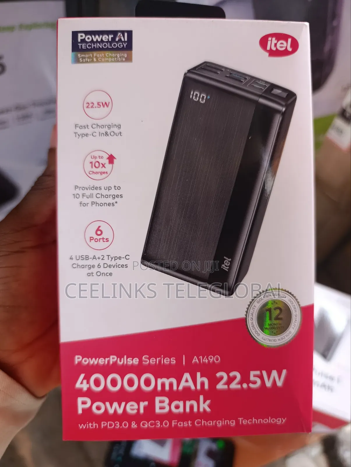 New 40,000mah Original Itel Power Bank(A1490)