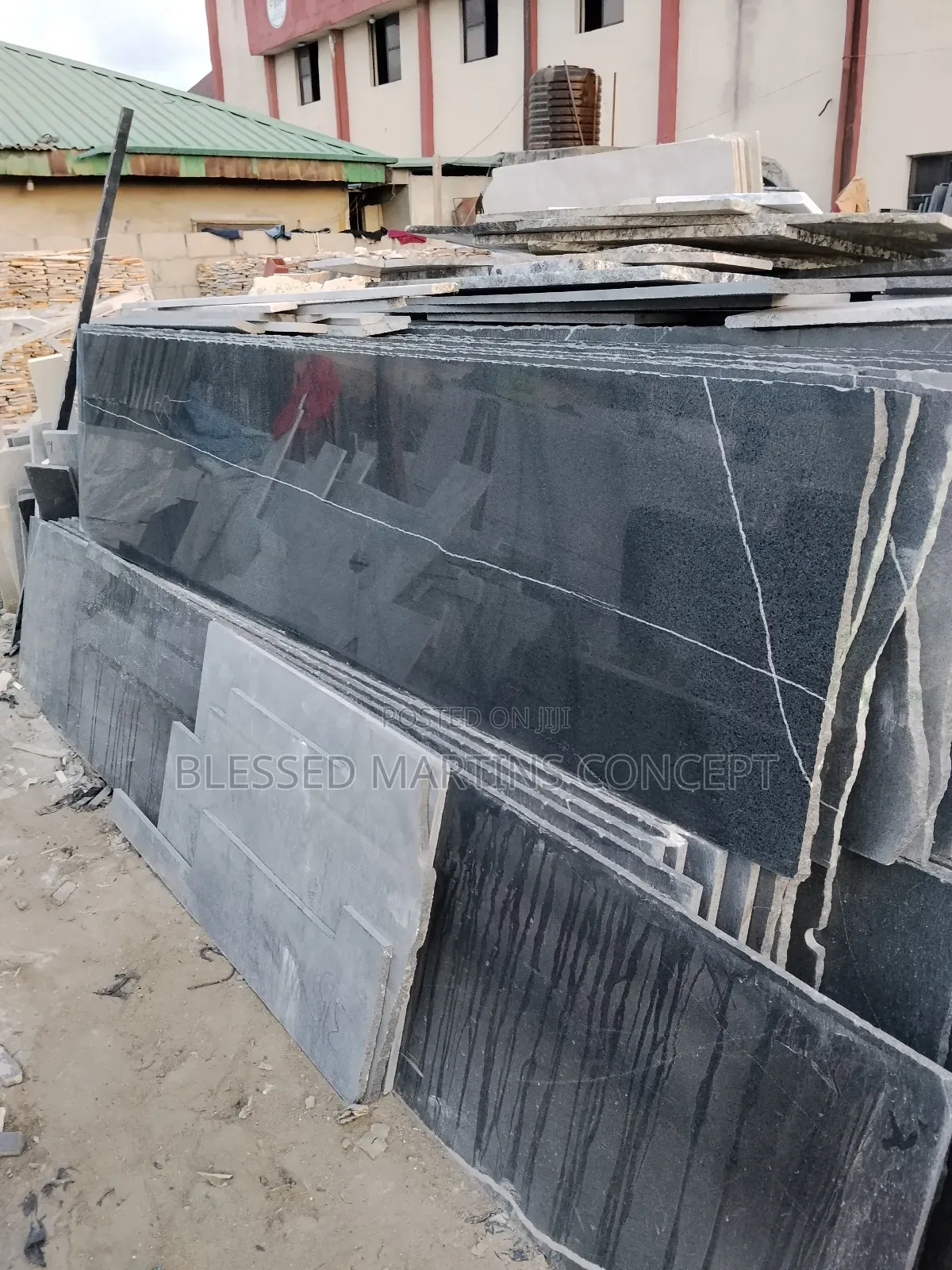 Black Granite Slabs, Used for Countertop, Vanities, Floor, Vanities