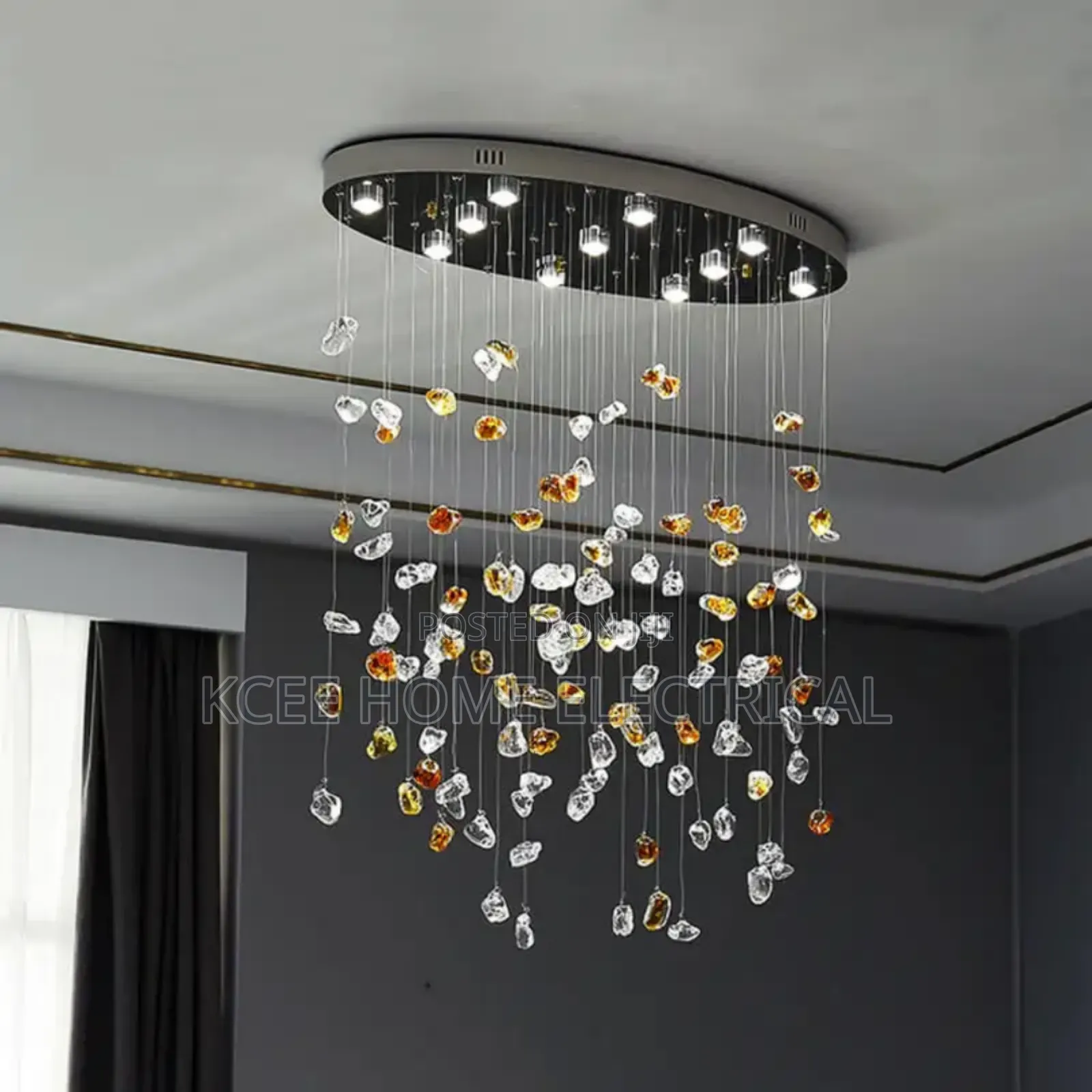 Modern Luxury Art Glass Drop Chandelier – Led Ceiling Hanging Light