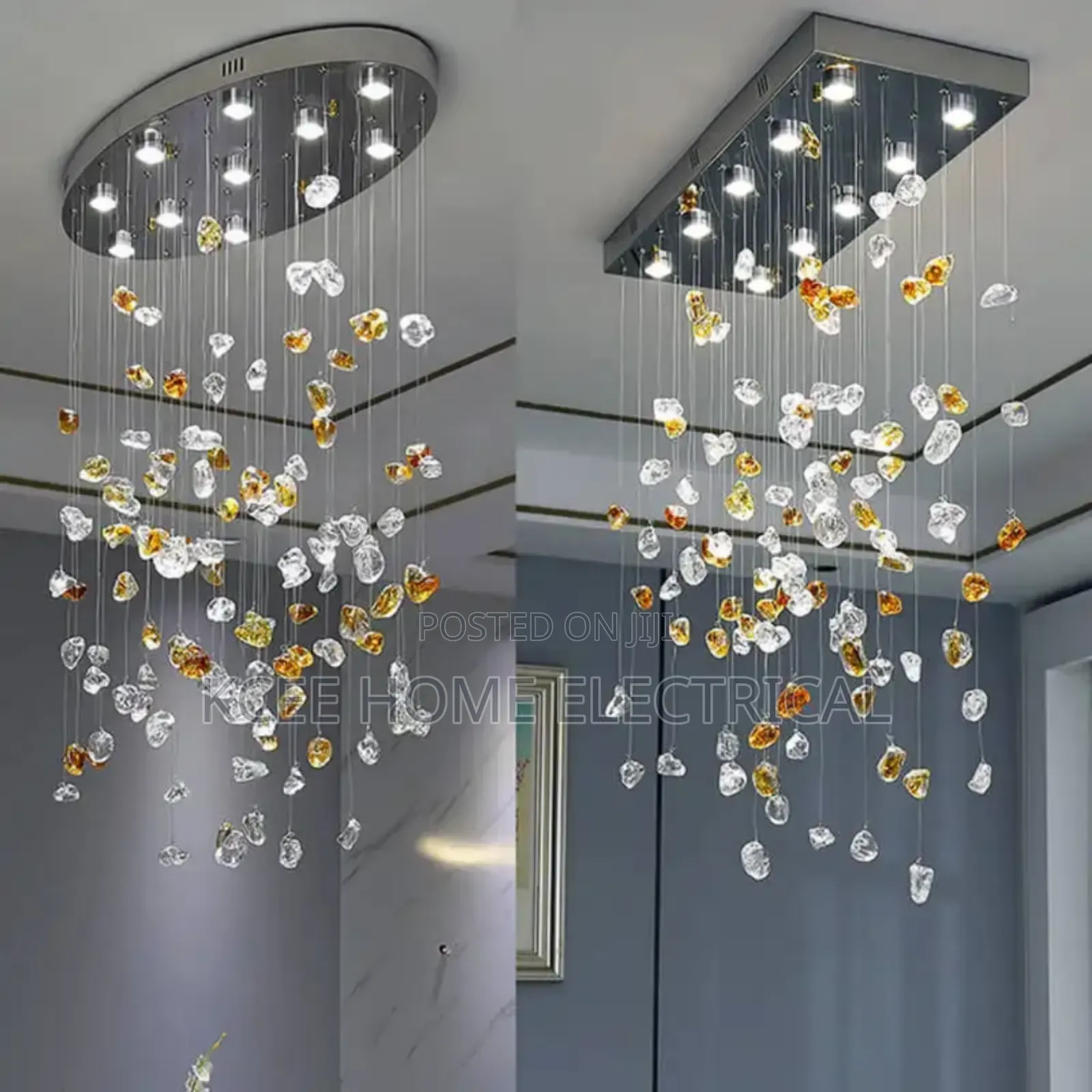 Modern Luxury Art Glass Drop Chandelier – Led Ceiling Hanging Light