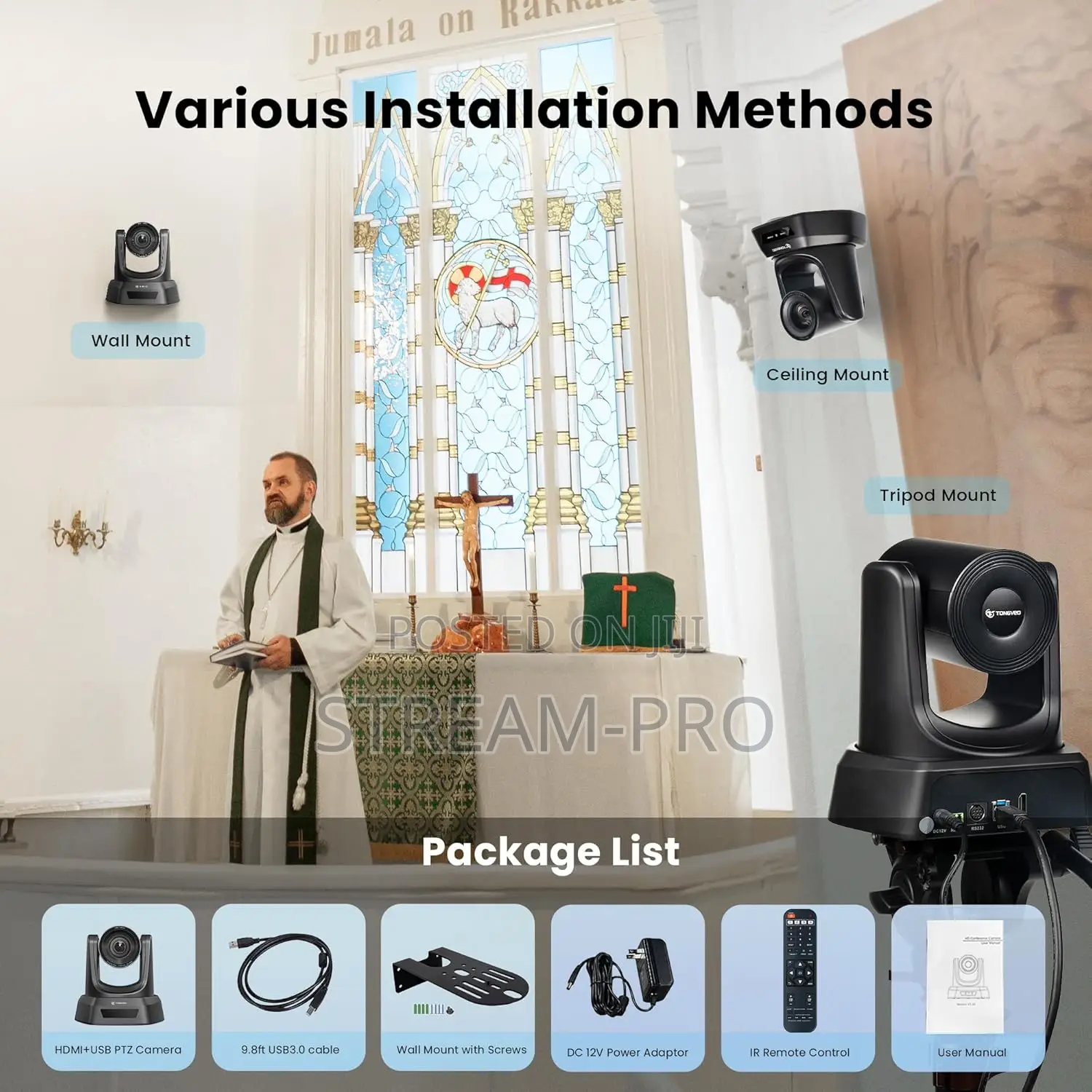 Tongveo Conference Room PTZ Camera System With 20x Optical Zoom