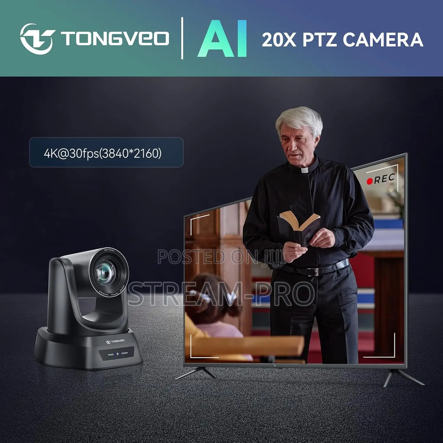 Tongveo Conference Room PTZ Camera System With 20x Optical Zoom