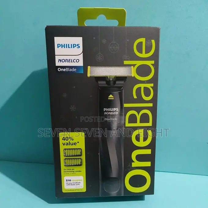 Philips Norelco Oneblade Men's Wet Dry Trimmer Shaver With 2 Combs