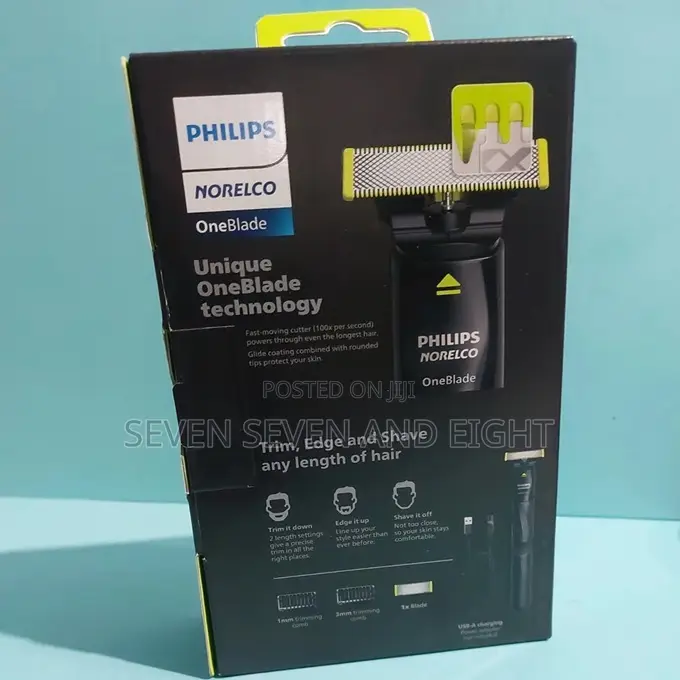 Philips Norelco Oneblade Men's Wet Dry Trimmer Shaver With 2 Combs
