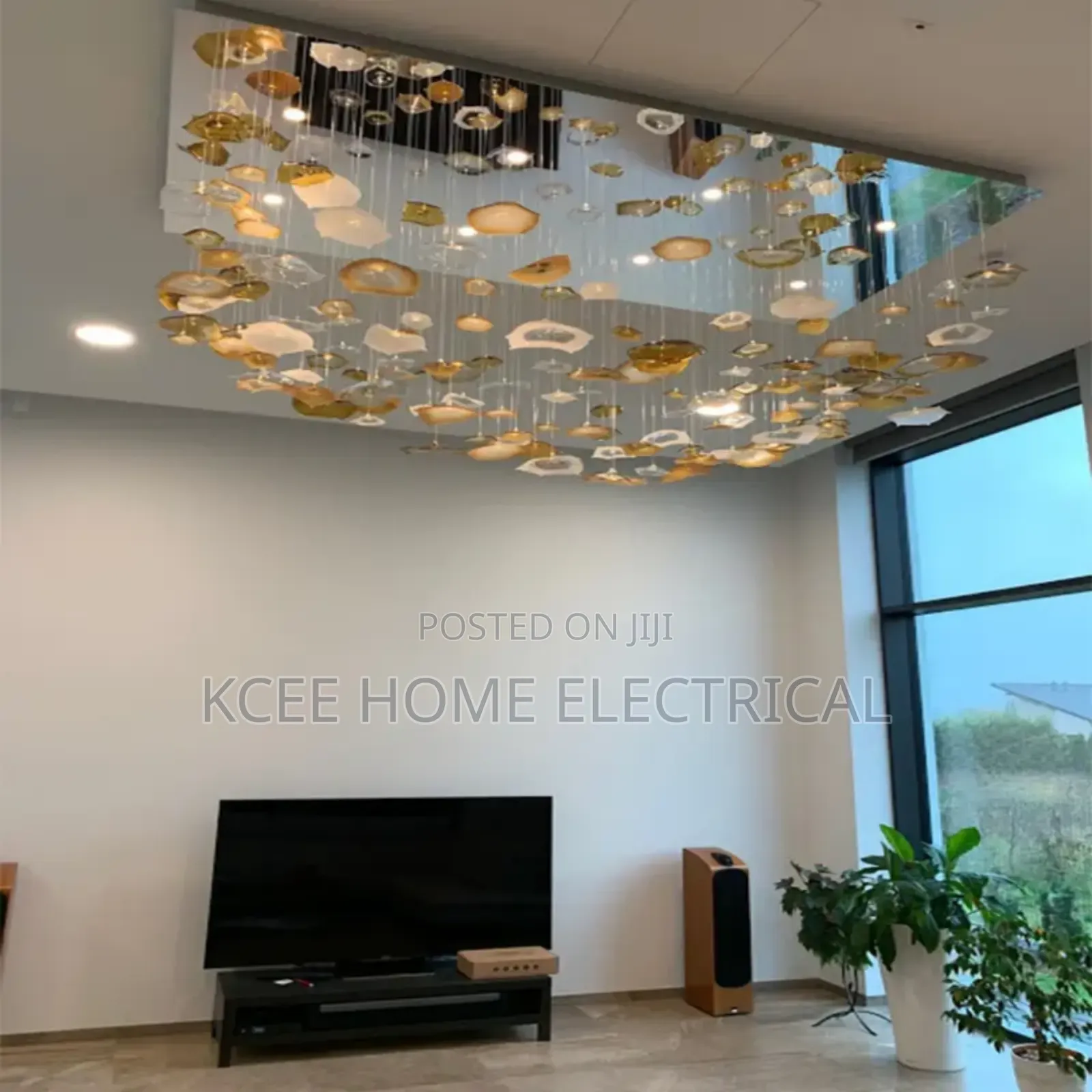 Modern Creative Leaf Art Glass Chandelier – Luxury Led Ceiling Light