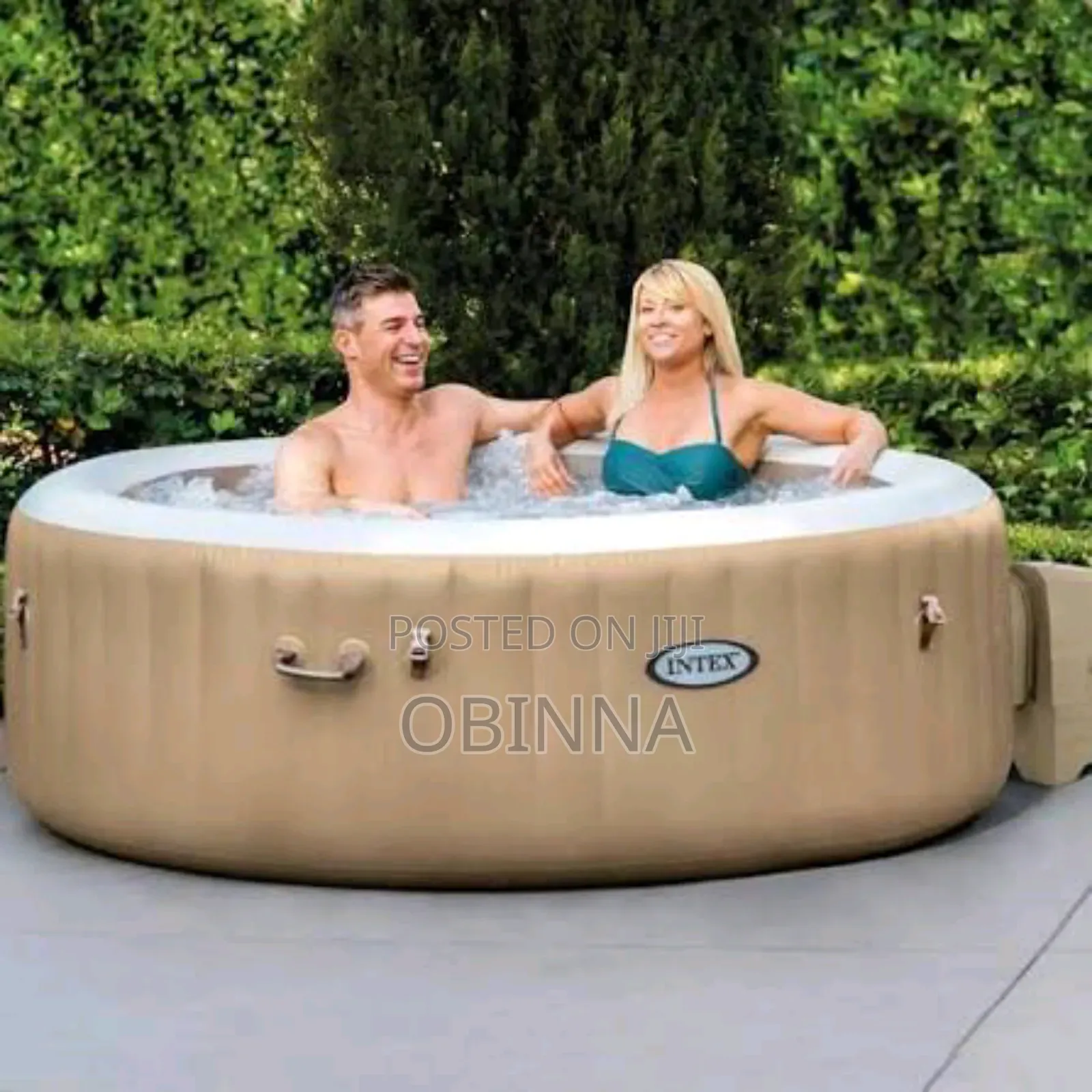Intex Purespa Chevron Bubble Deluxe Inflatable Spa - 4 People