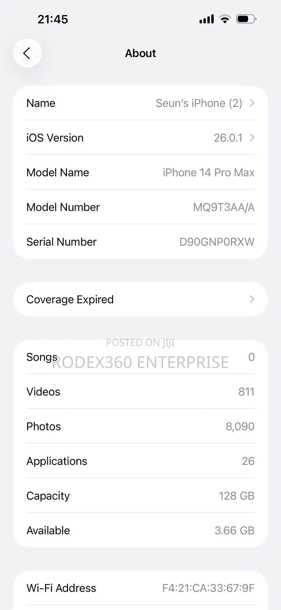 Apple iPhone 14 Pro Max 128 GB Purple