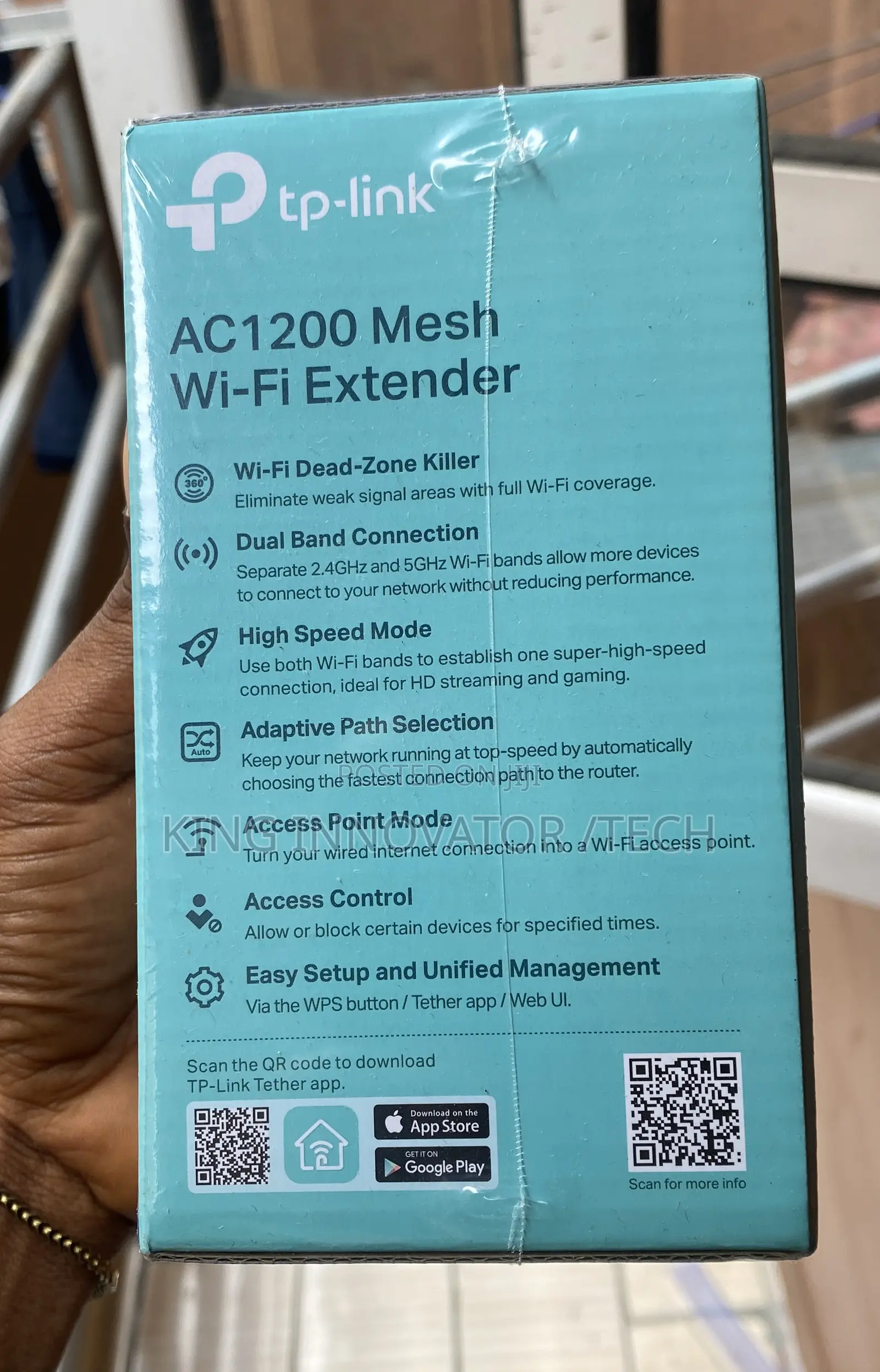 Tp-Link Mesh Wi-Fi Extender Ac1200 Dual Band