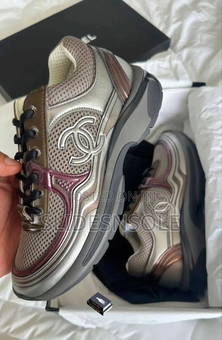 Chanel Metallic Mixed Fibers Mesh Sneakers