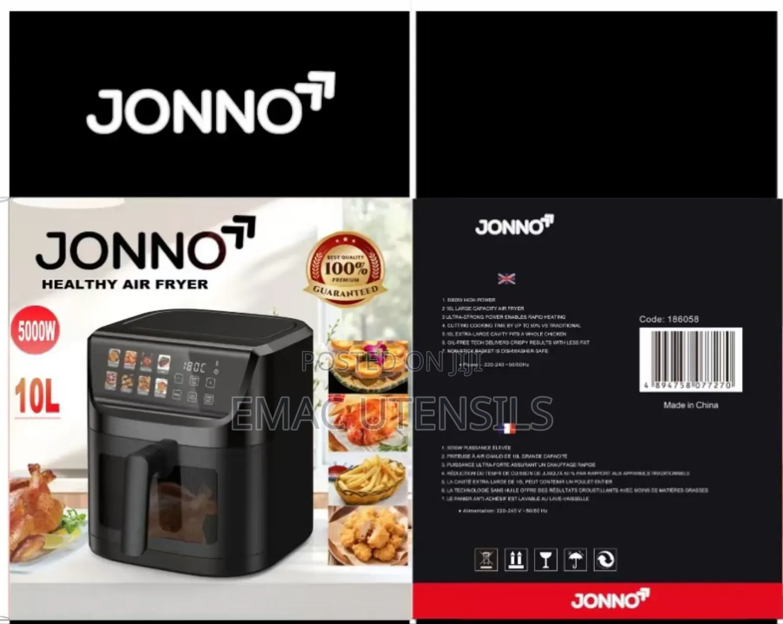 Heavy Duty Jonno 10l Air Fryer