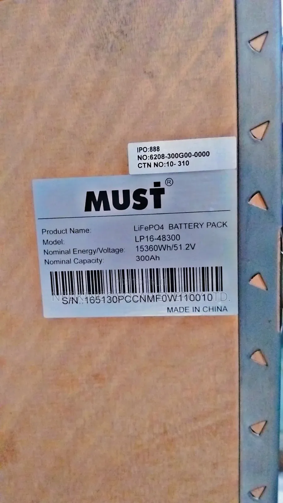 Must 15kwh 51.2v Lithium Battery
