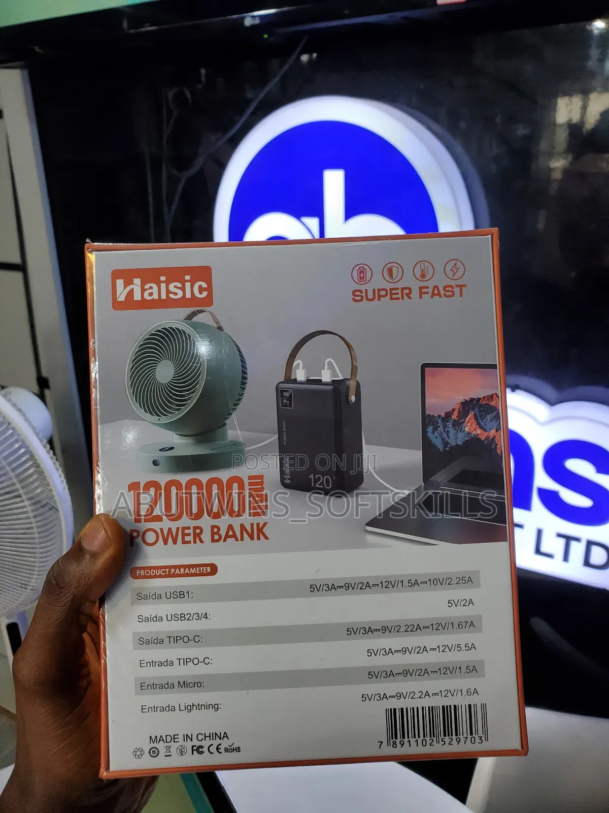 Brand New Haisic Power Bank 120000mah